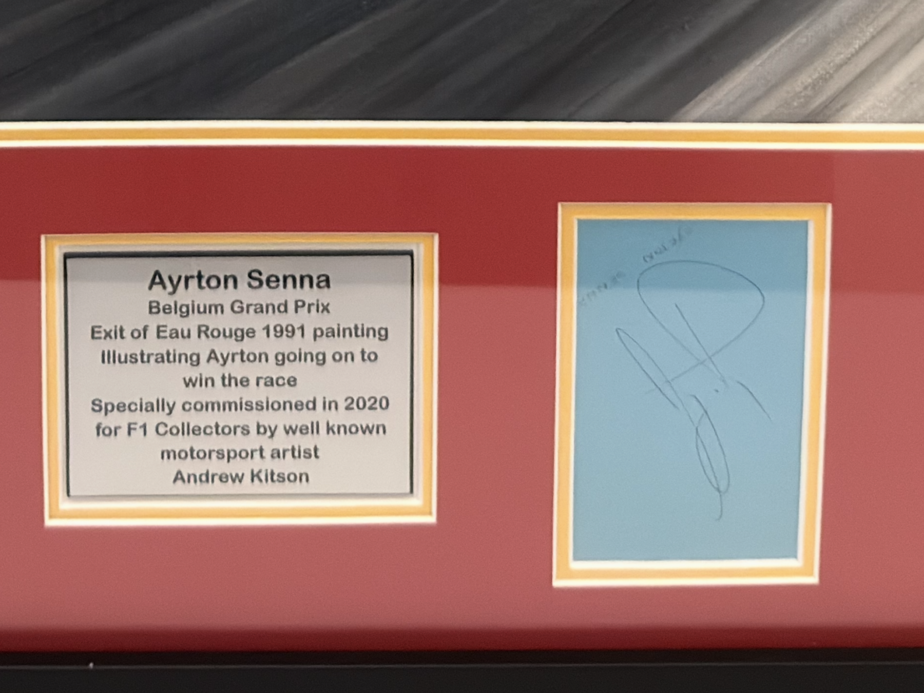 Ayrton Senna painting Signed - Image 3