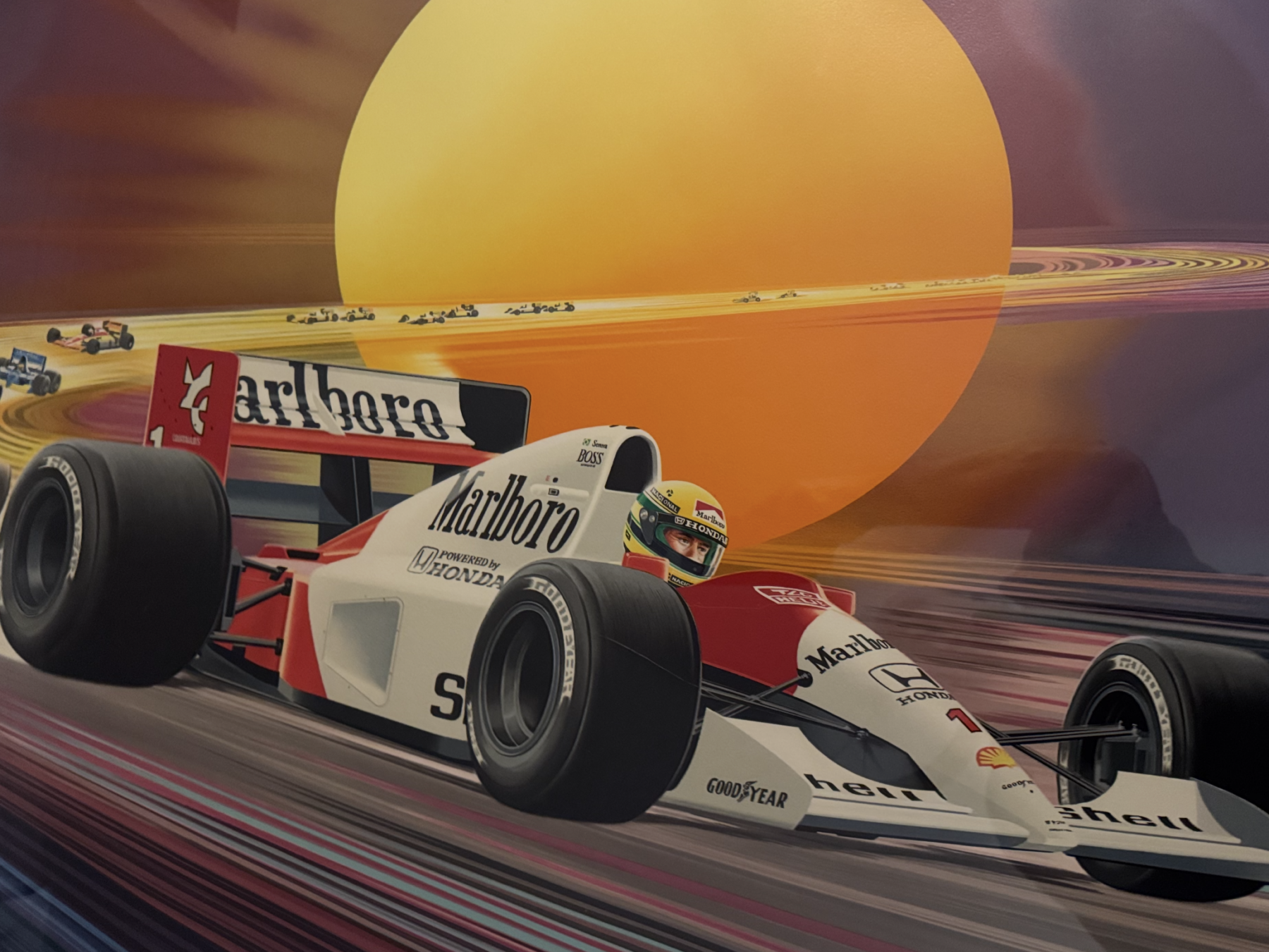 Ayrton Senna 1991 signed lithograph-by Shusei Nagaoka in conjunction with Fuji TV and Ayrton Senna promotions ltd - Image 13
