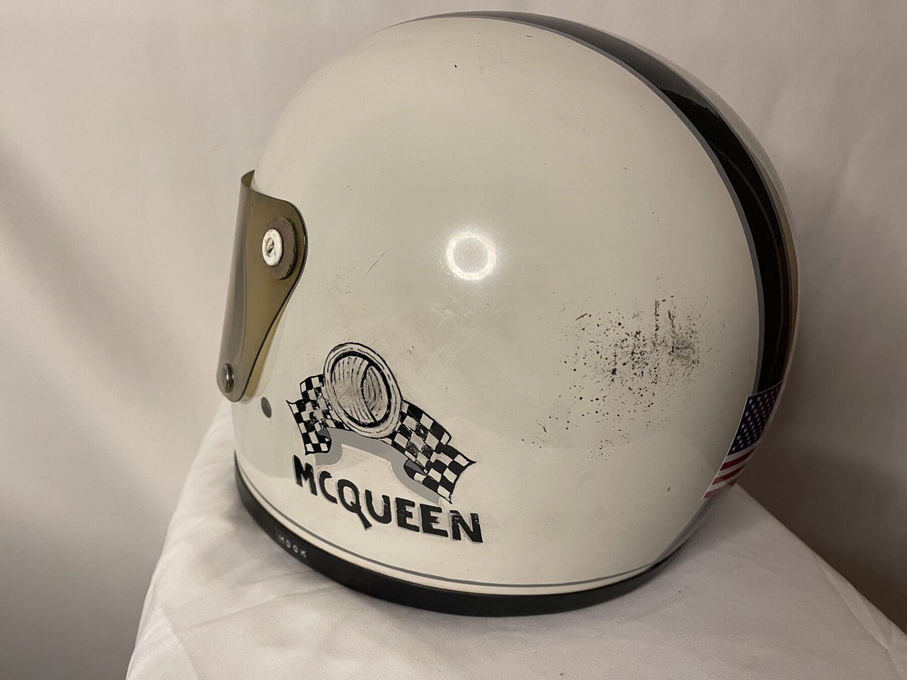 Steve McQueen replica Bell Racestar 2 replica helmet - Image 3