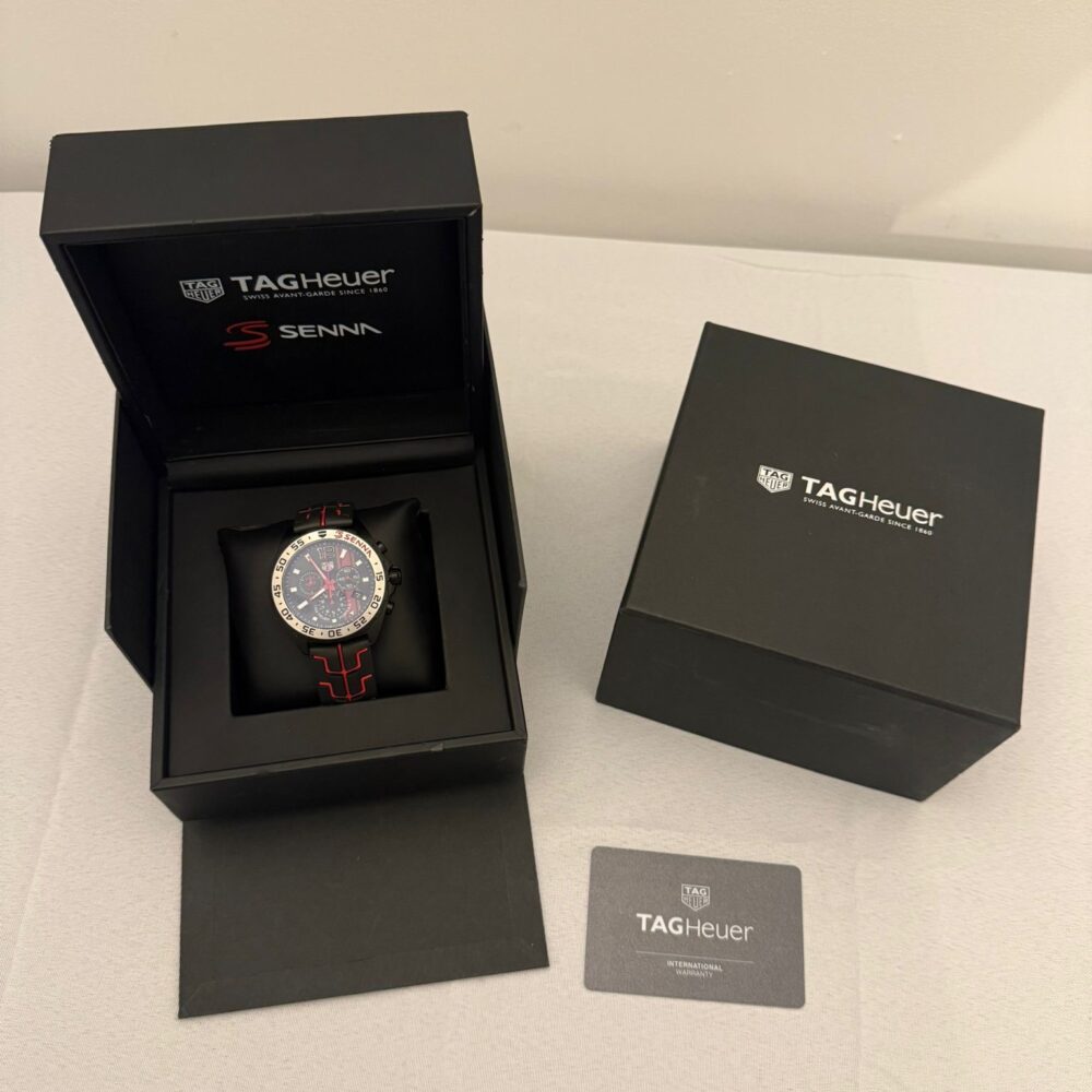 Senna watch chronograph rubber strap