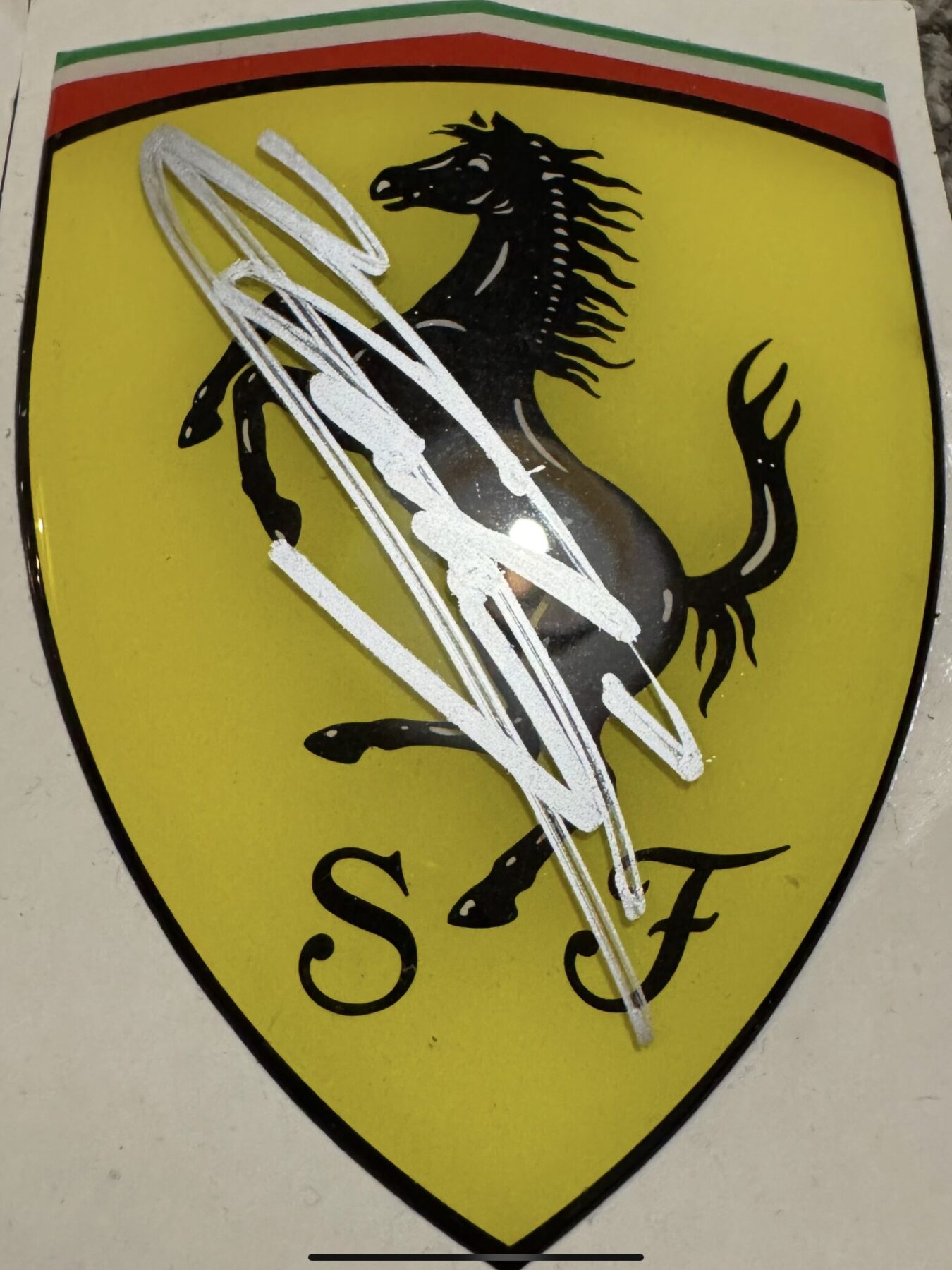 Front wing shields signed by Scuderia Ferrari F1 drivers Lewis Hamilton & Charles Leclerc - Image 3