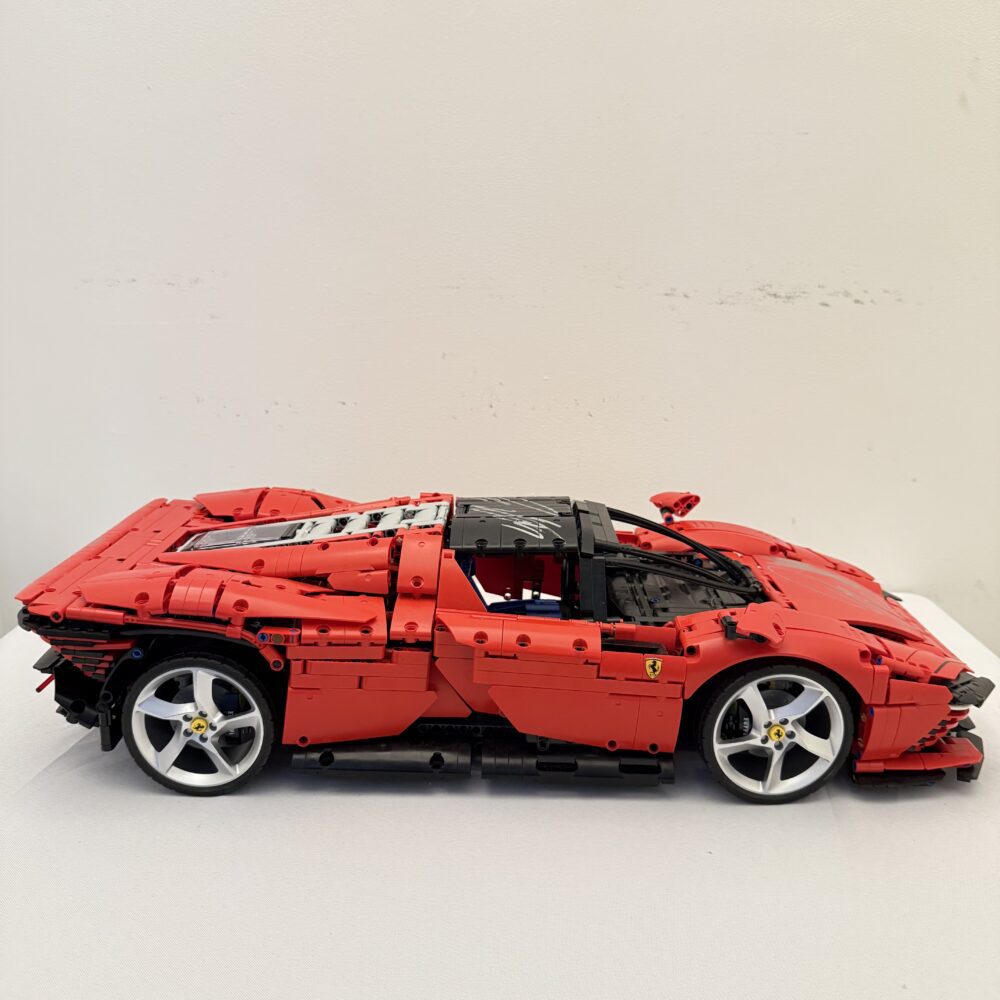 LEGO Ferrari Daytona sp3 -1/8 scale-Signed TWICE by Lewis Hamilton and Charles Leclerc
