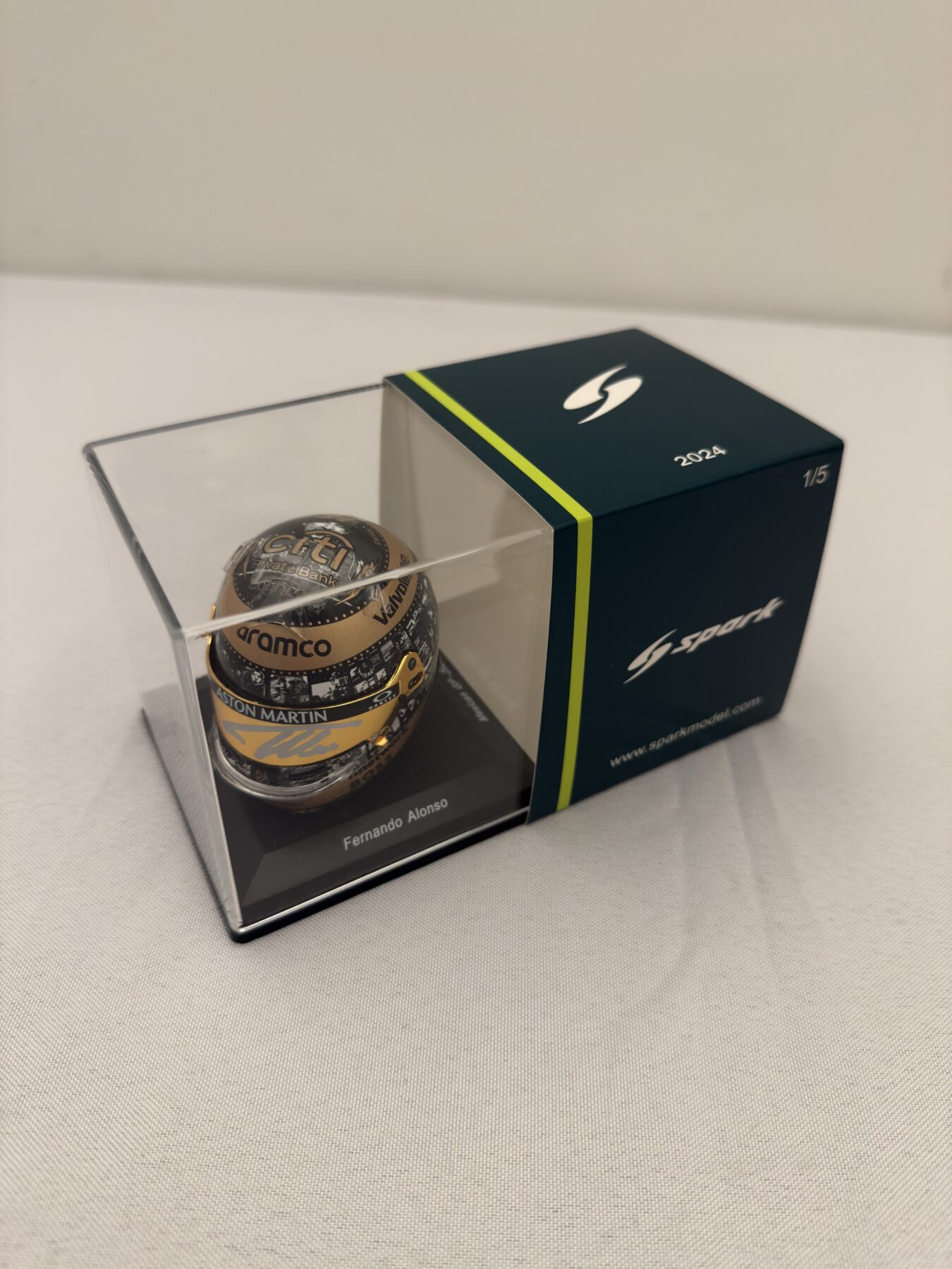 Fernando Alonso 1/5 scale helmet Signed