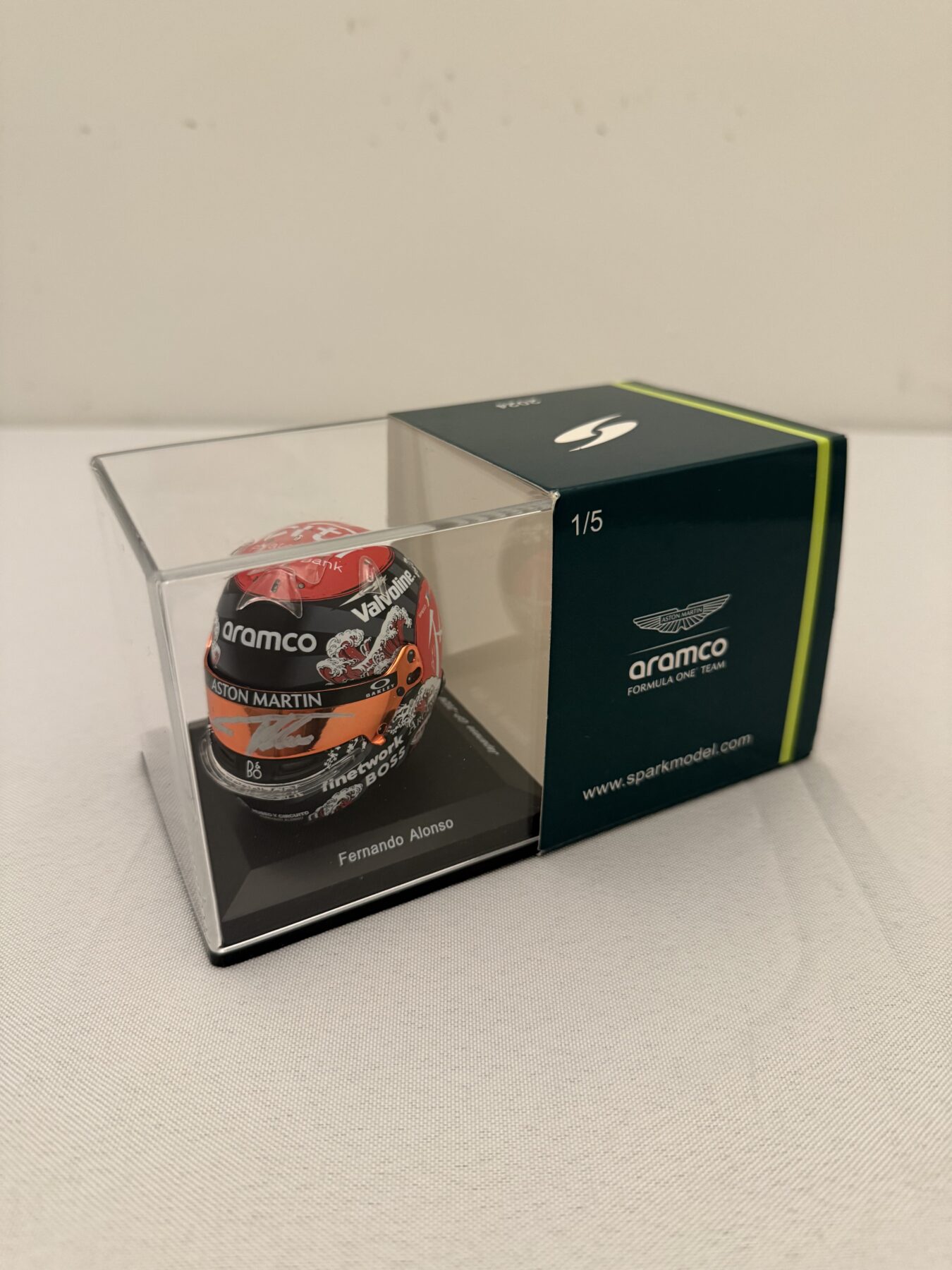 Fernando Alonso 1/5 scale helmet Signed