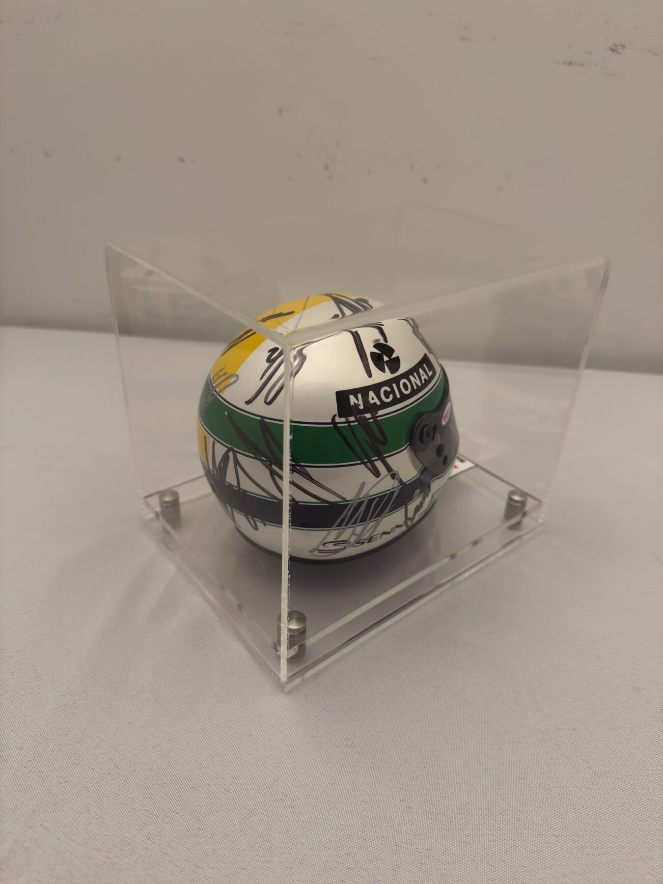Ayrton Senna 1/2 tribute Bell helmet -Multi Signed on the helmet - Image 18