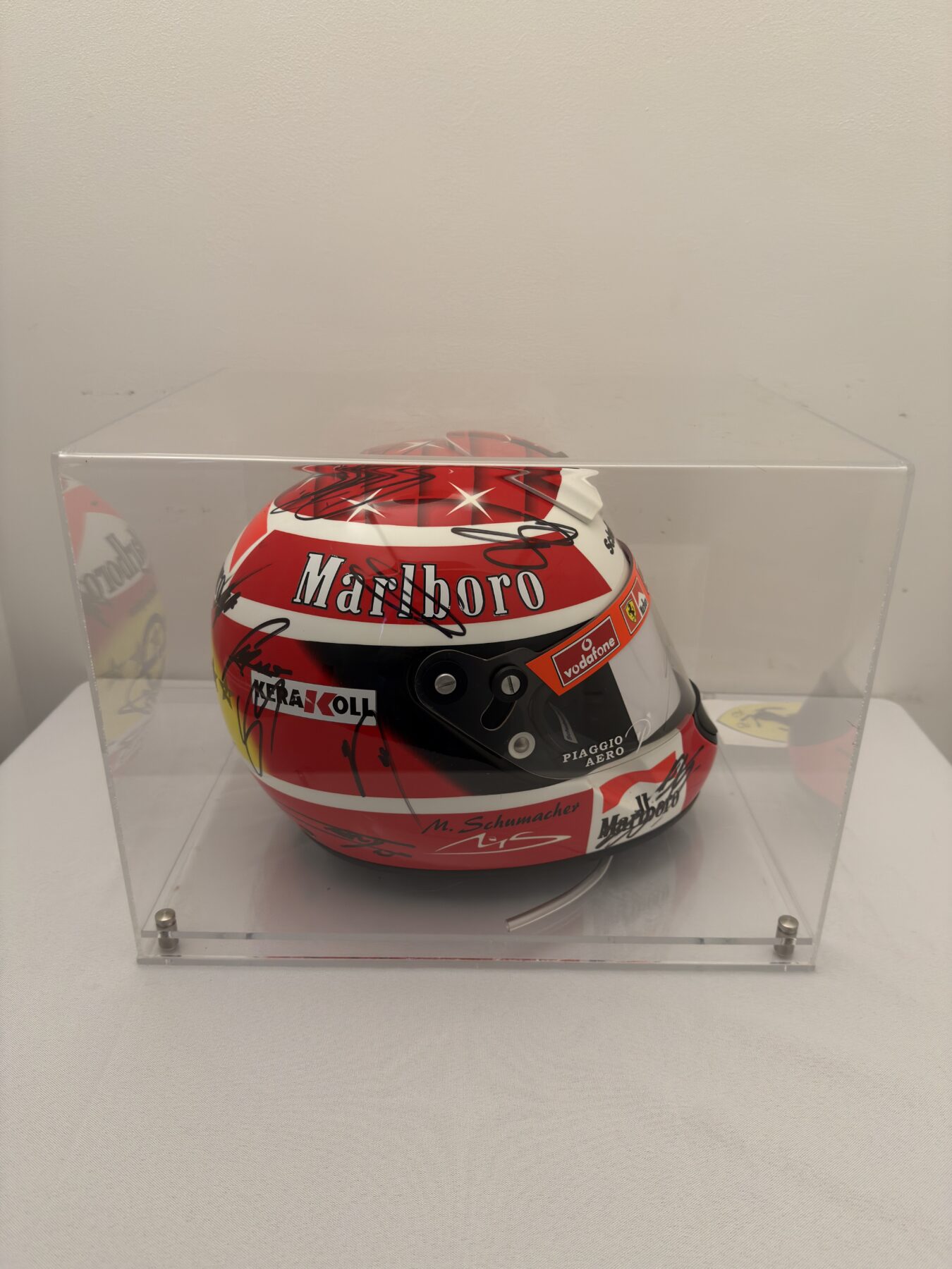 Michael Schumacher QM1 helmet multi signed by all 2025 F1 drivers and Michael Schumacher on the visor - Image 10