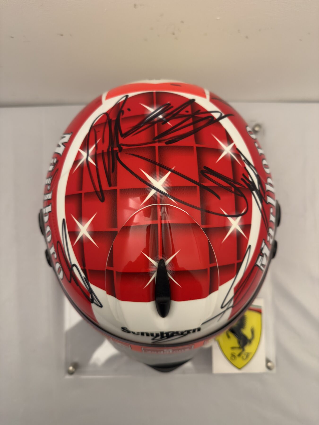 Michael Schumacher QM1 helmet multi signed by all 2025 F1 drivers and Michael Schumacher on the visor - Image 13