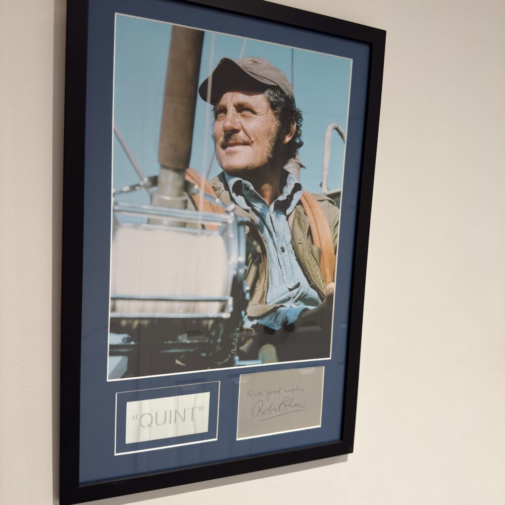 Robert Shaw-QUINT-JAWS-Signed photo display