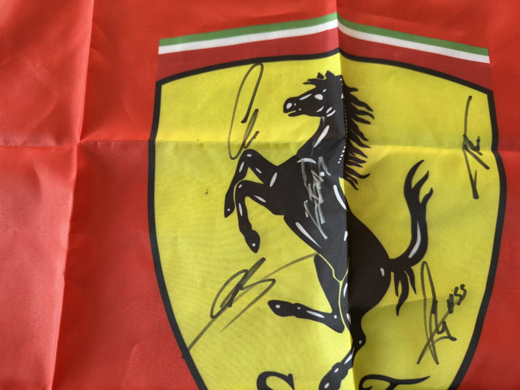 Oliver Bearman,Fernando Alonso,Lewis Hamilton & Carlos Sainz Signed Flag - Image 5