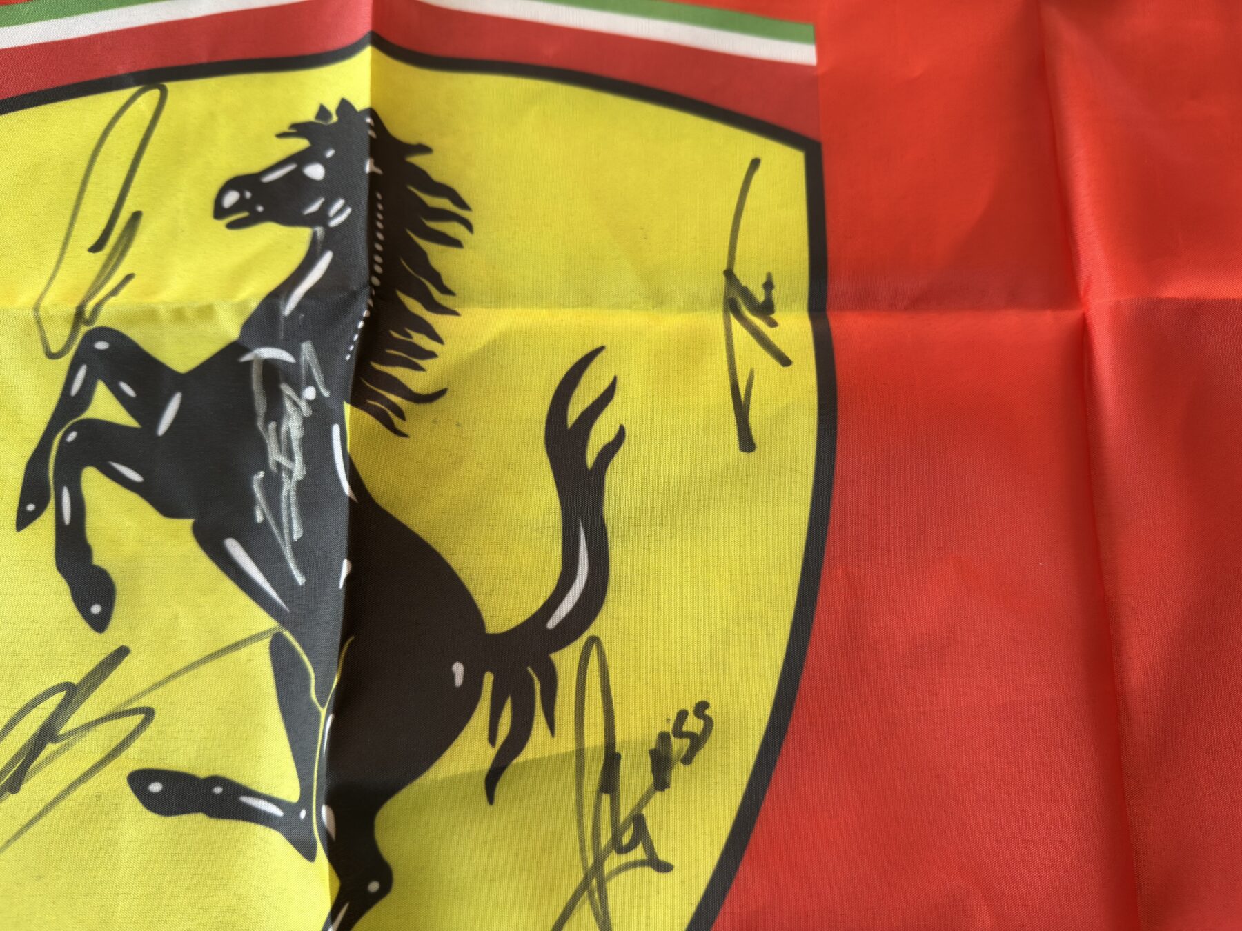 Oliver Bearman,Fernando Alonso,Lewis Hamilton & Carlos Sainz Signed Flag - Image 4