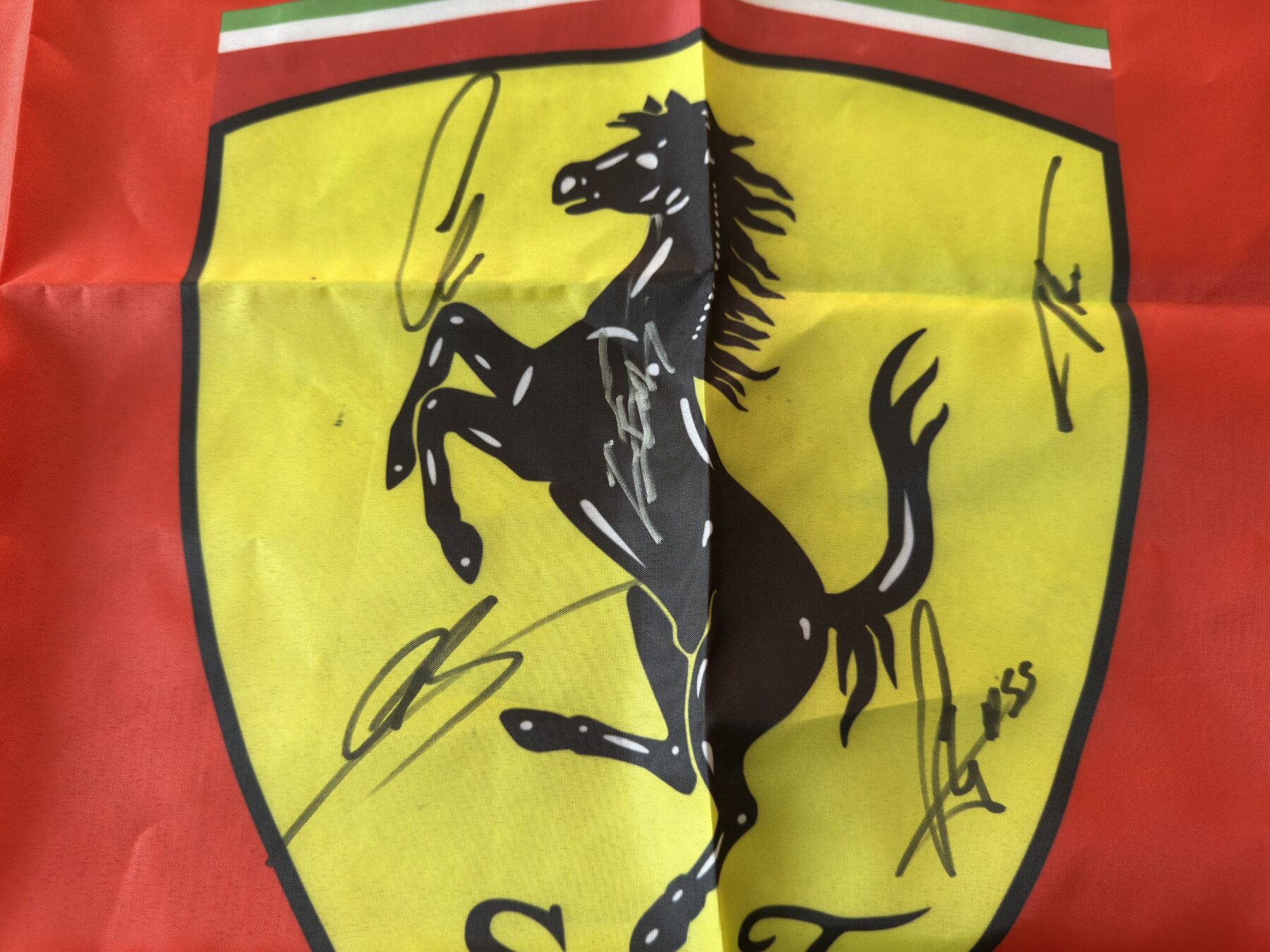 Oliver Bearman,Fernando Alonso,Lewis Hamilton & Carlos Sainz Signed Flag - Image 3
