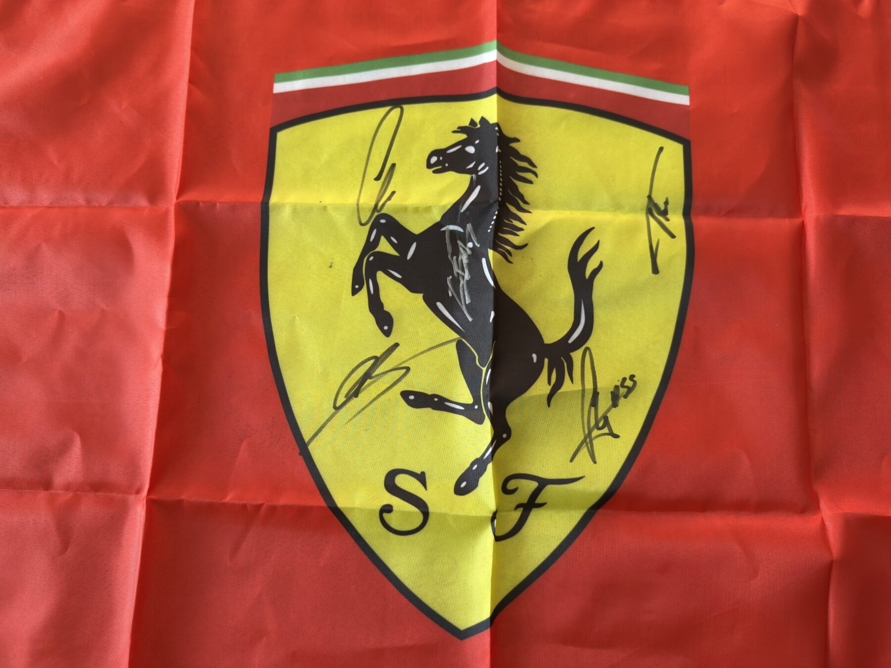 Oliver Bearman,Fernando Alonso,Lewis Hamilton & Carlos Sainz Signed Flag - Image 6