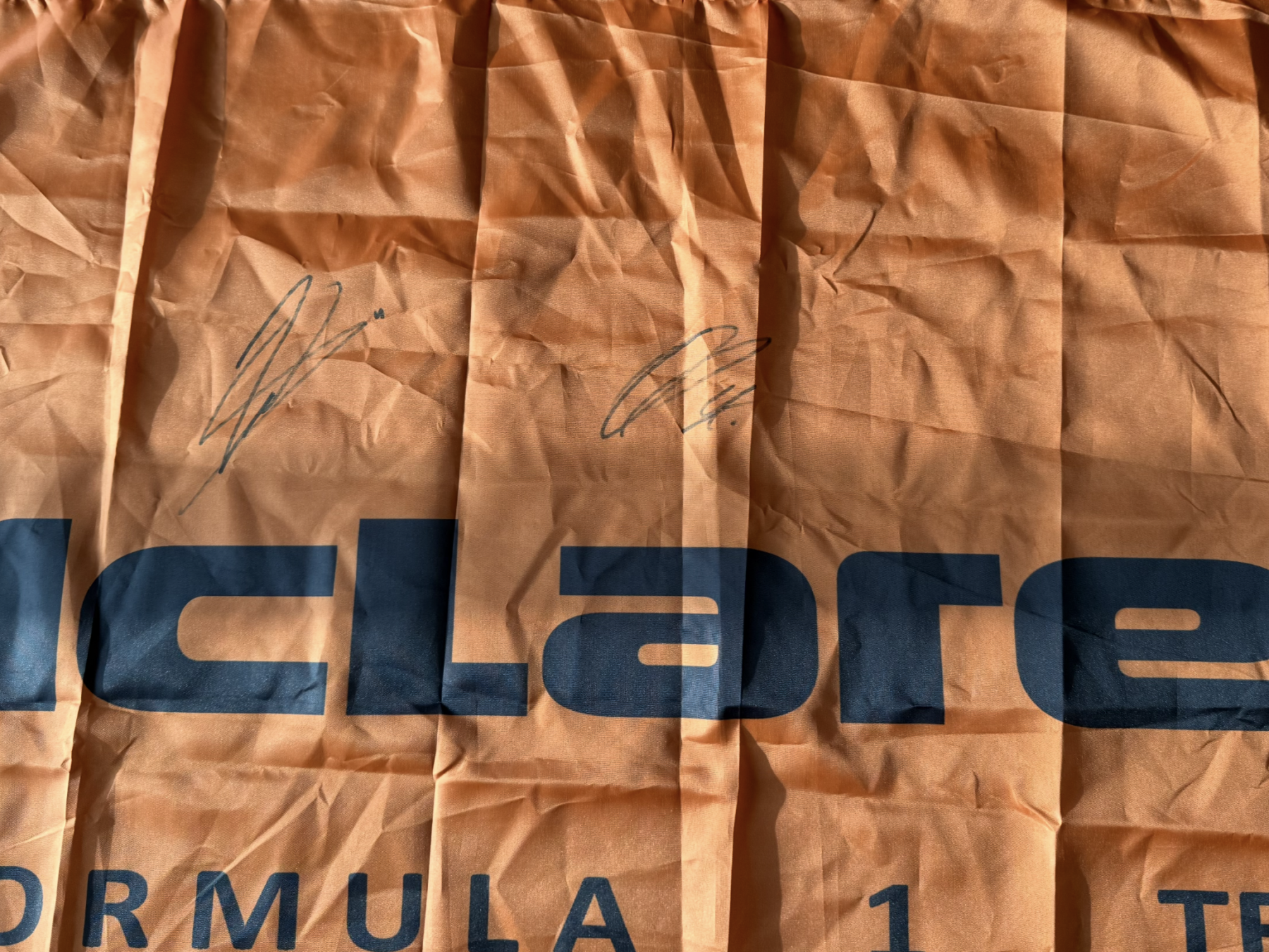McLaren signed flag