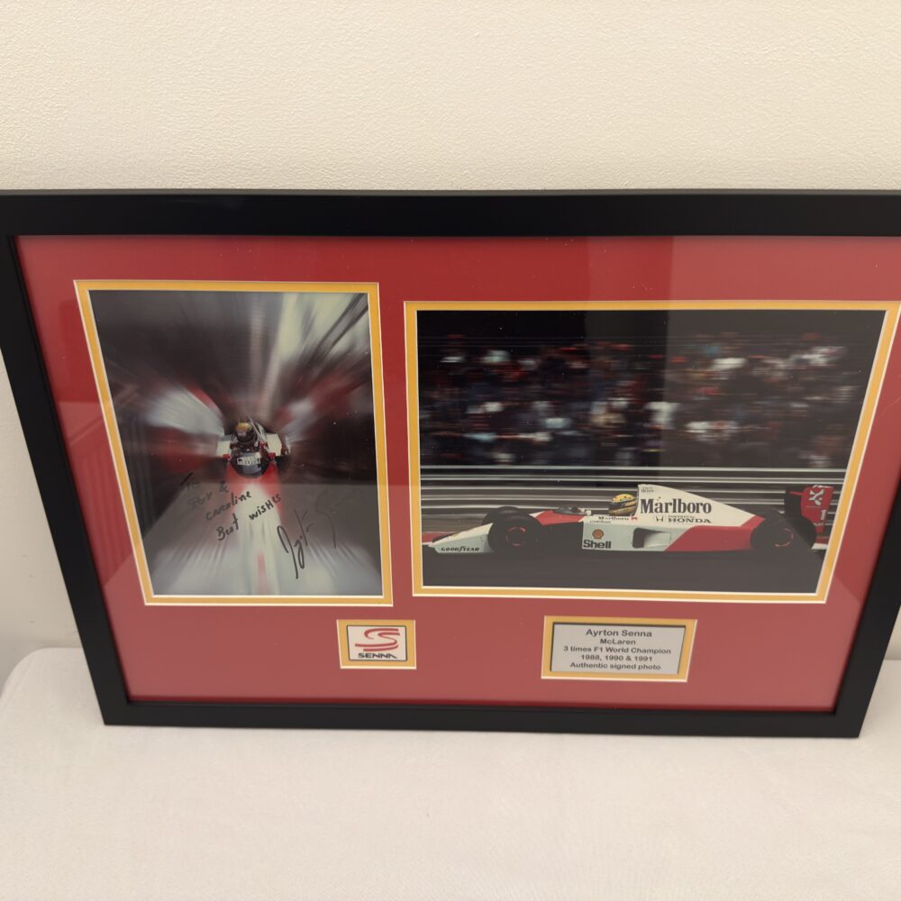 Ayrton Senna Signed photo display