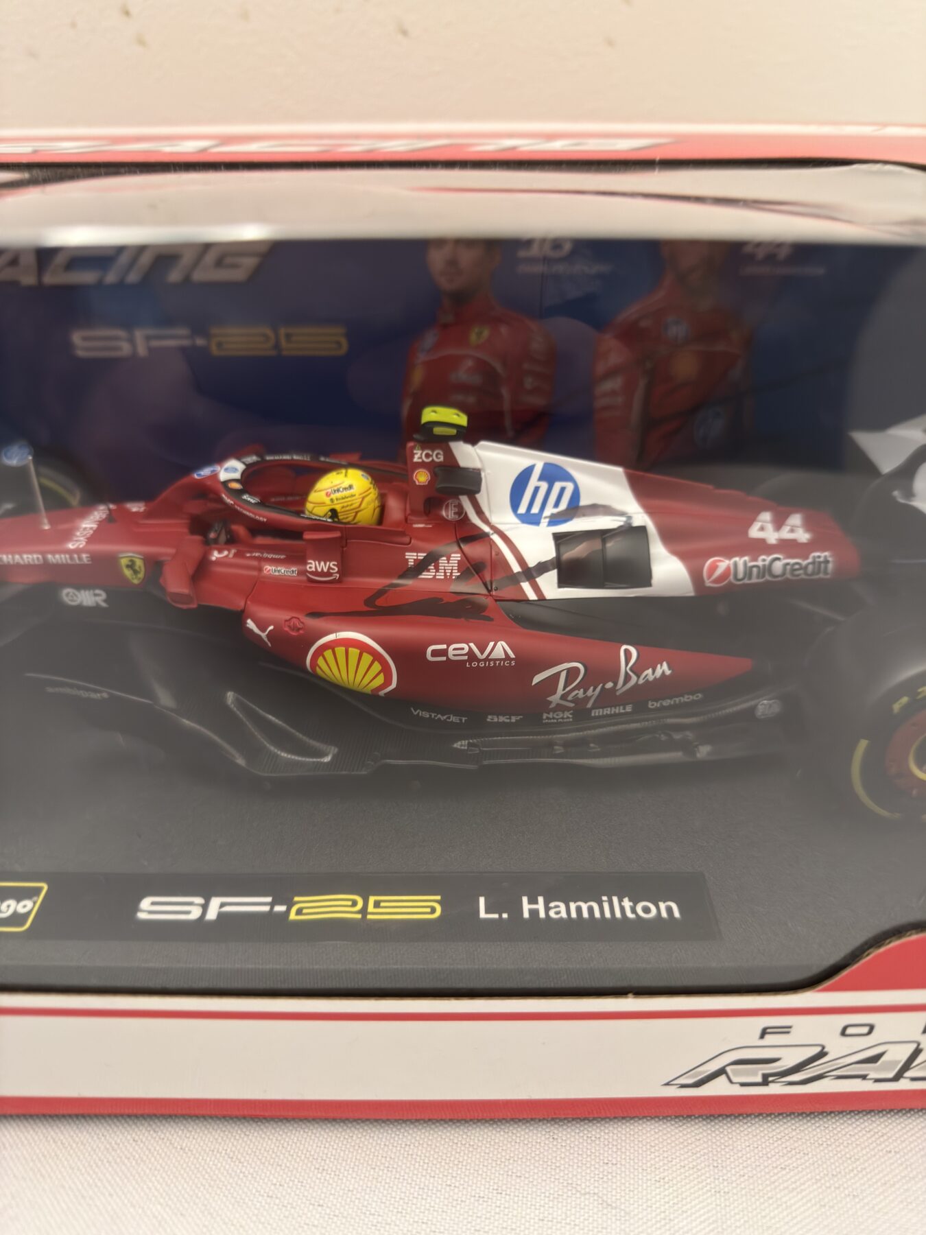 Lewis Hamilton Signed Ferrari 1/18 model - Image 3
