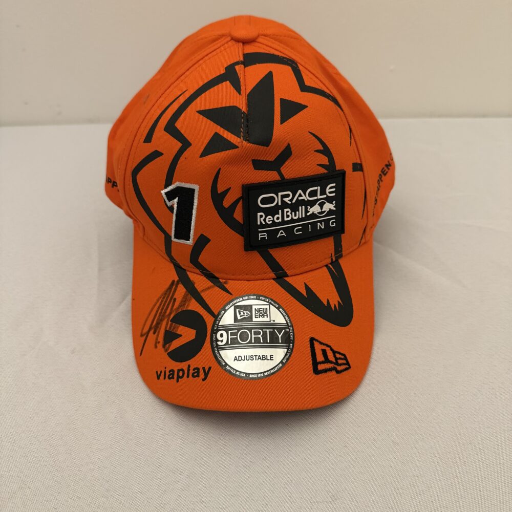 Max Verstappen orange Red Bull cap -Signed