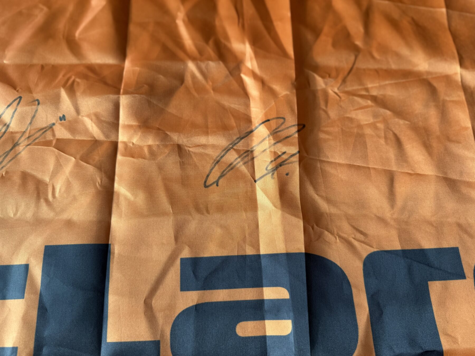 McLaren flag Signed by Lando Norris and Oscar Piastri - Image 4