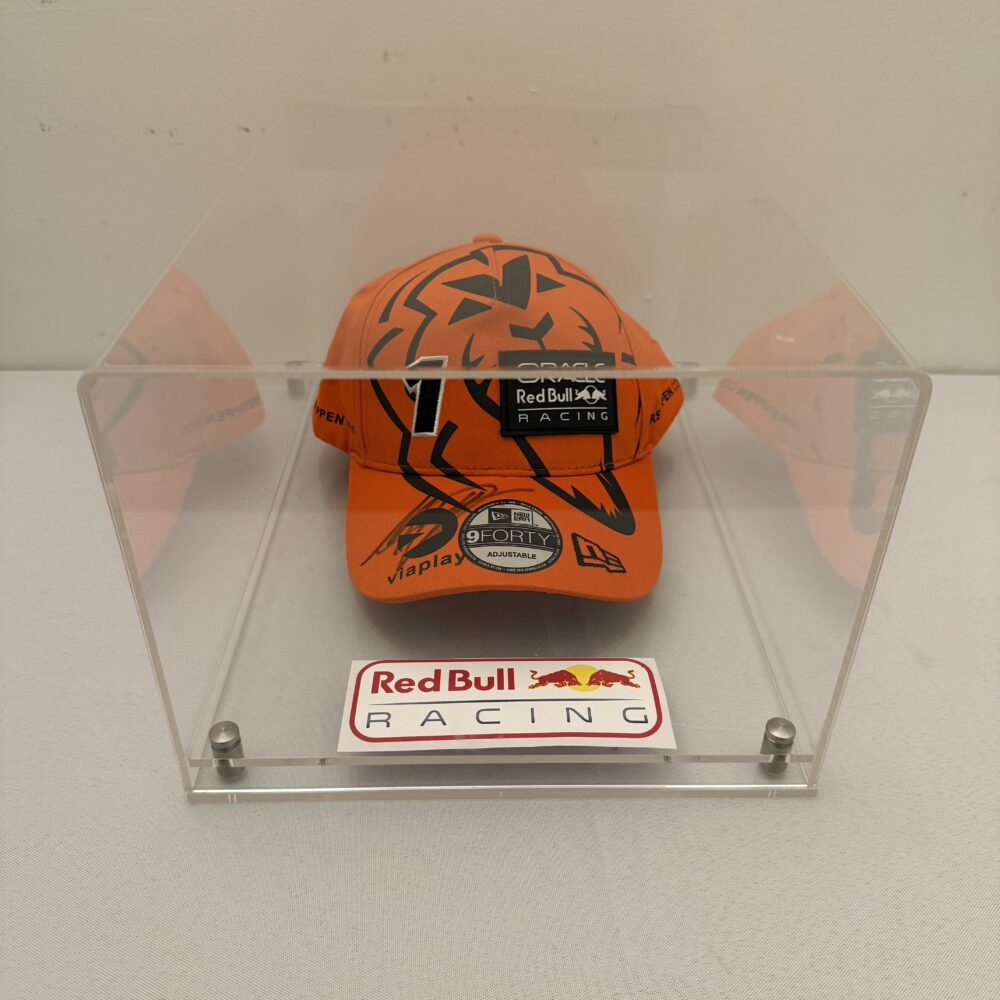 Max Verstappen orange Red Bull cap -Signed