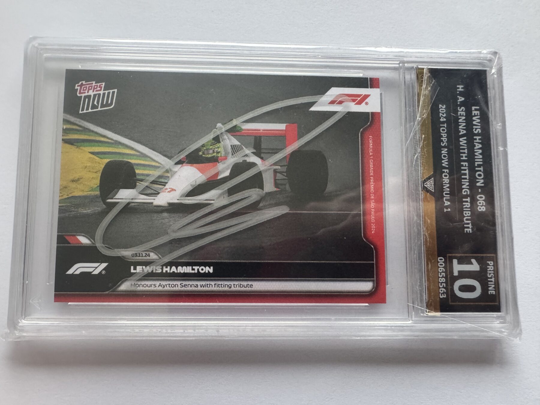 Lewis Hamilton Topps cars-Ayrton Senna 2024 Brazilian GP-Signed