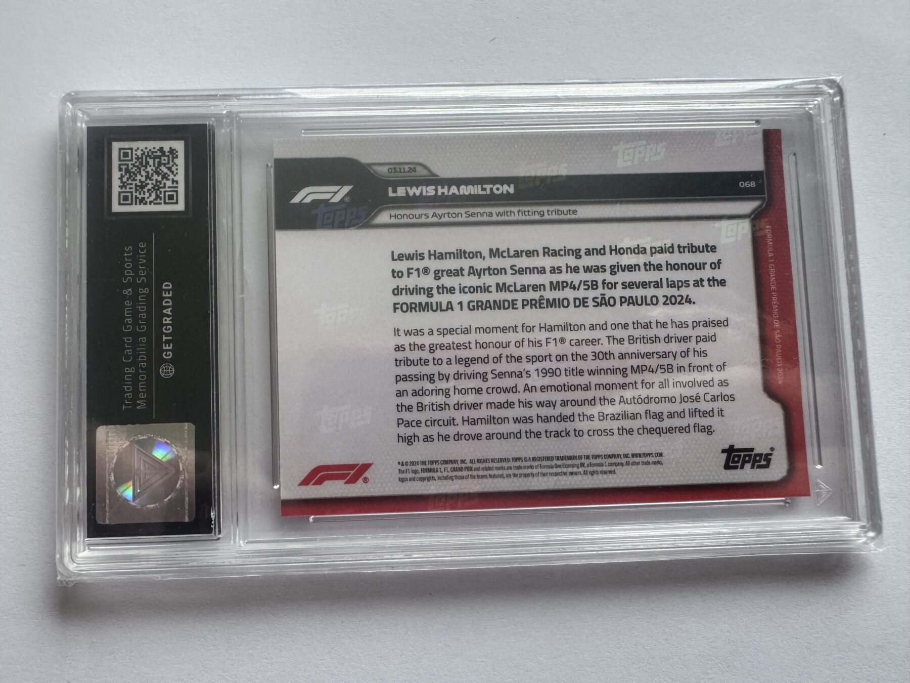 Topps Trading Card Signed Lewis Hamilton -5000 Career points card - Image 3