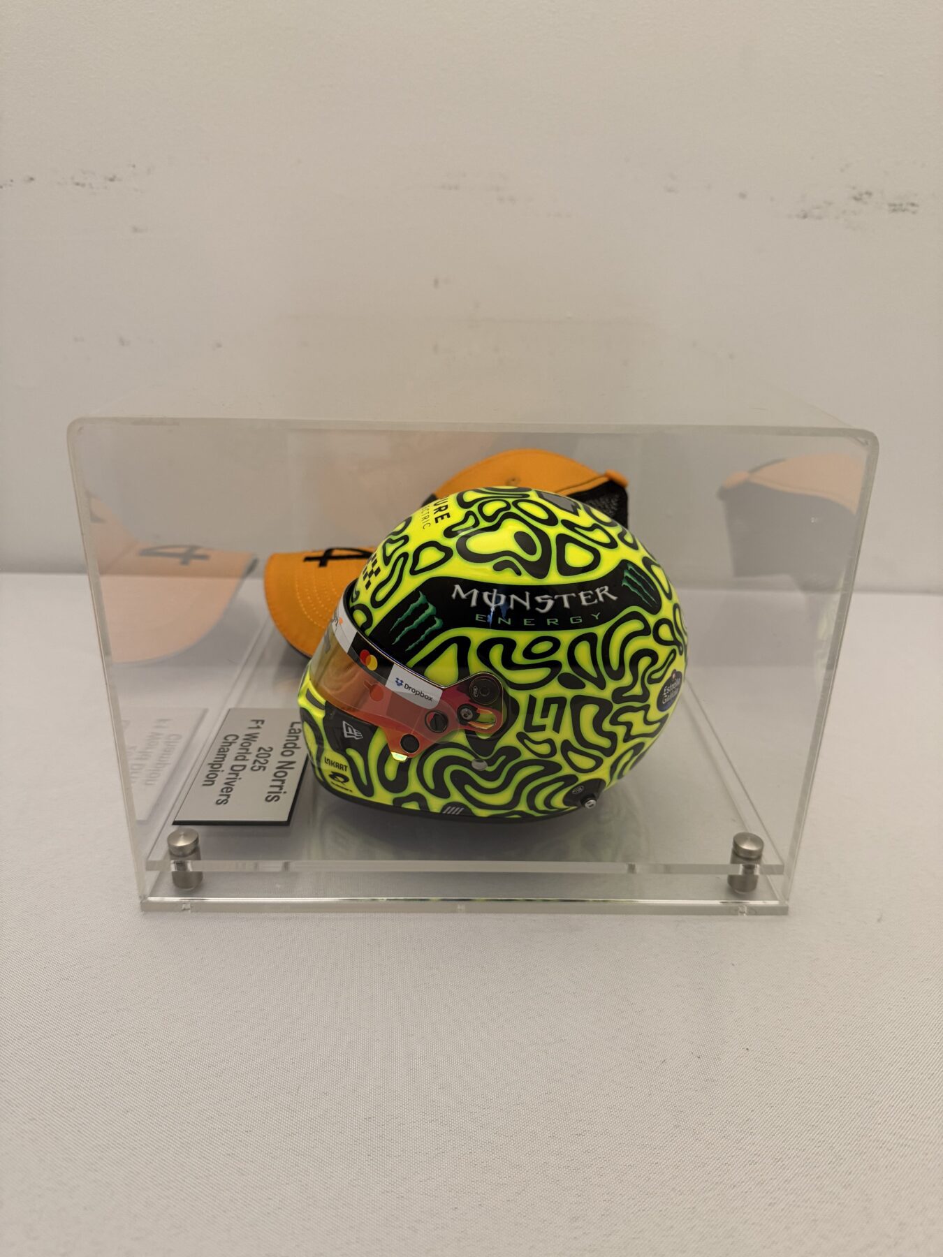 Lando Norris Signed Bell 1:2 Scale F1 Helmet and Cap Display Set - Image 10