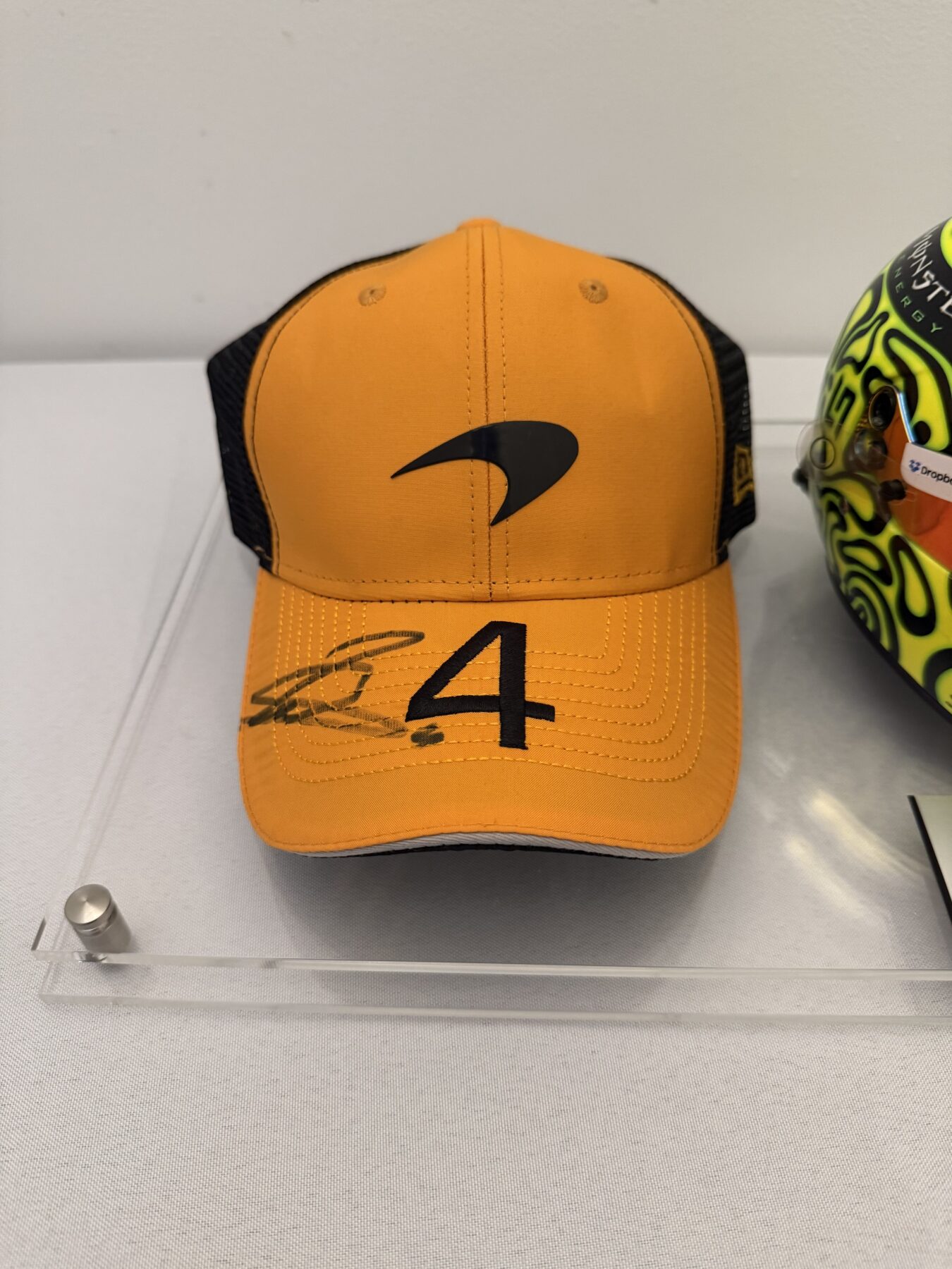 Lando Norris Signed Bell 1:2 Scale F1 Helmet and Cap Display Set - Image 17