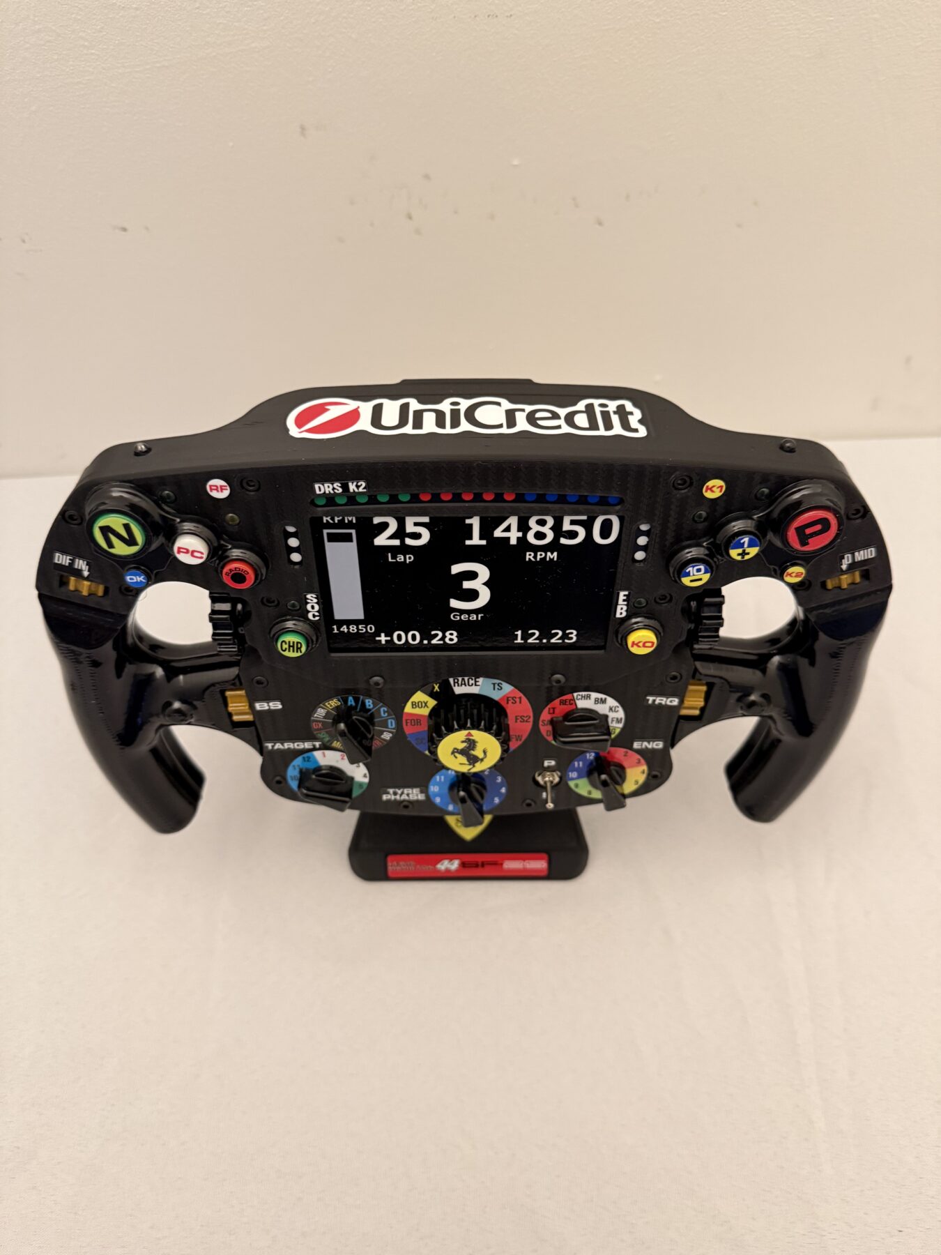 Lewis Hamilton Steering wheel-Signed on the base stand - Image 4