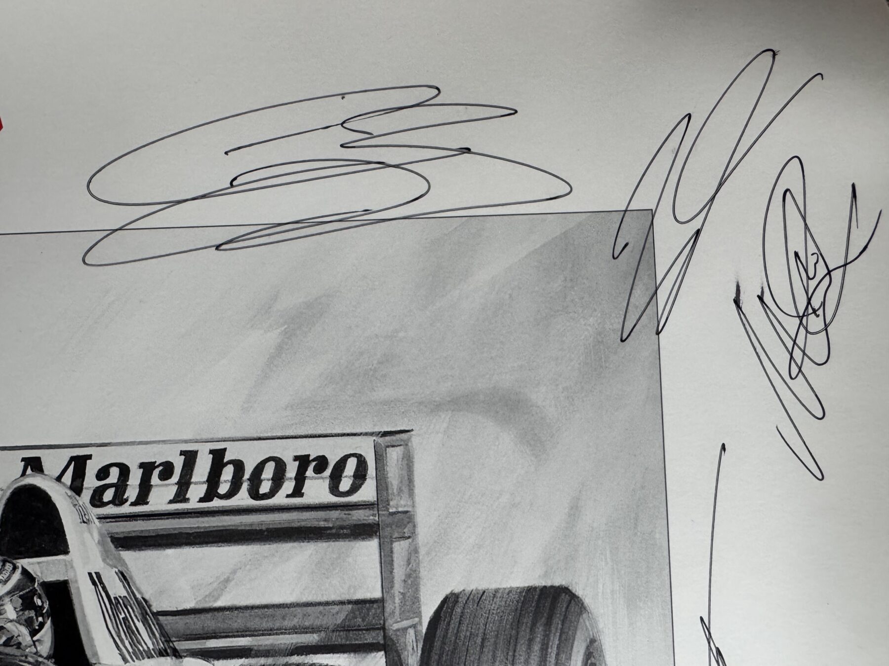 Ayrton Senna Signed Print-Bruce McLaren -100th win 1993-also signed by McLaren drivers past and present - Image 6