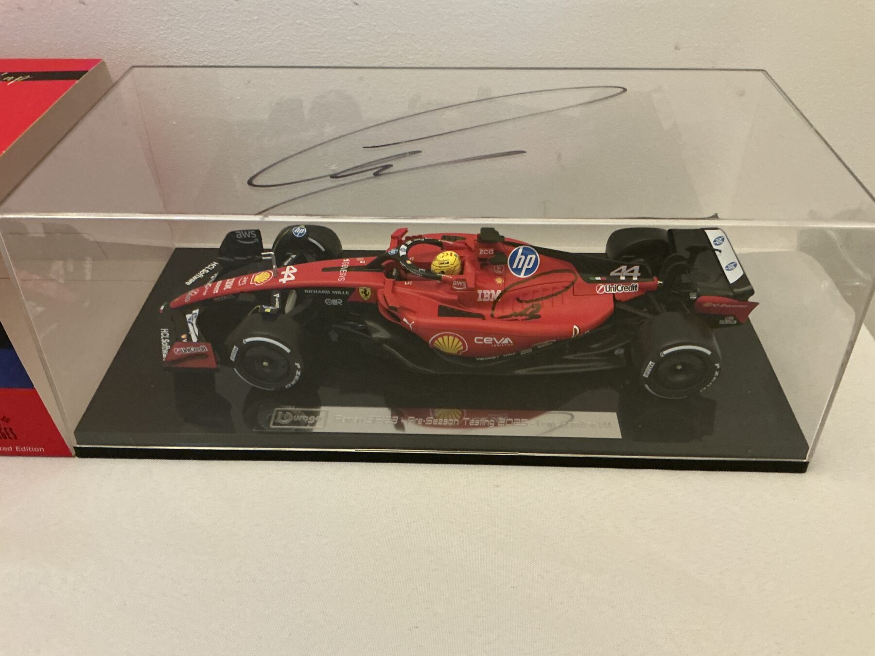Lewis Hamilton-1/18-Ferrari Model Signed 3 times - Image 8