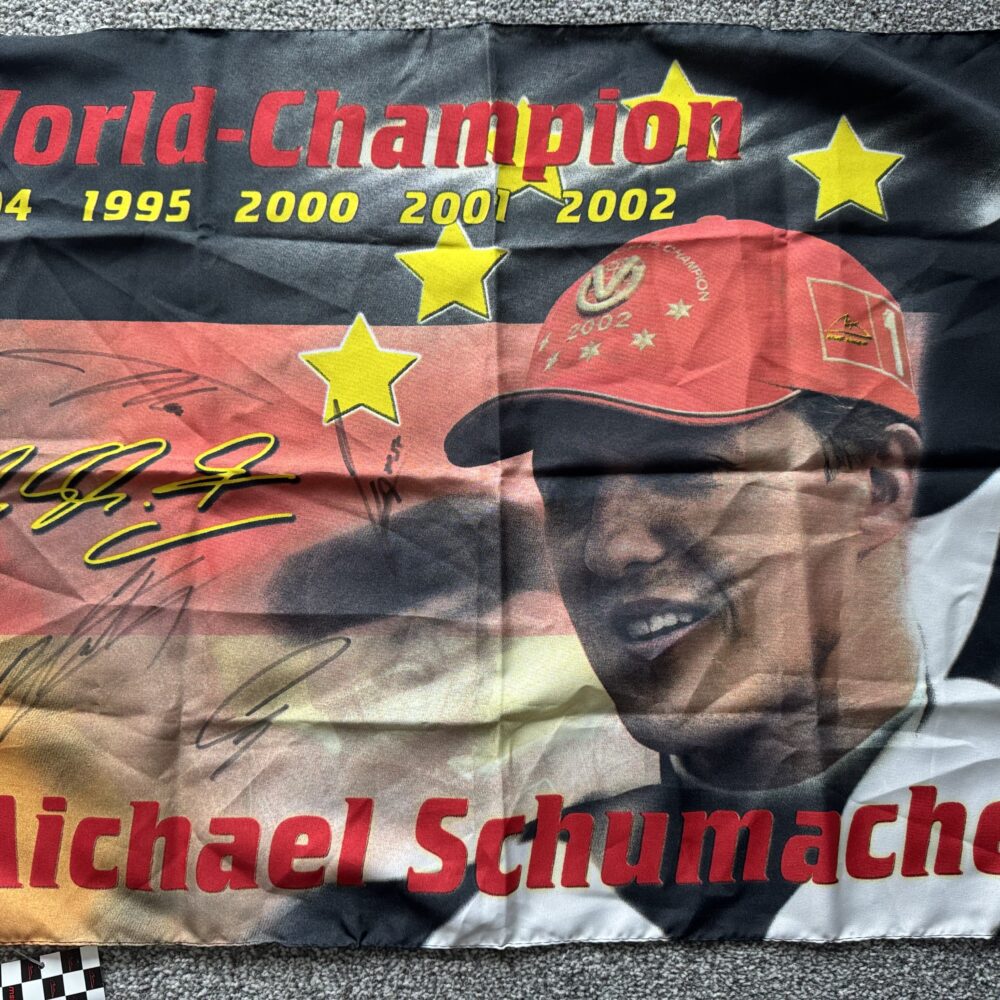 Michael Schumacher Multi Signed Flag