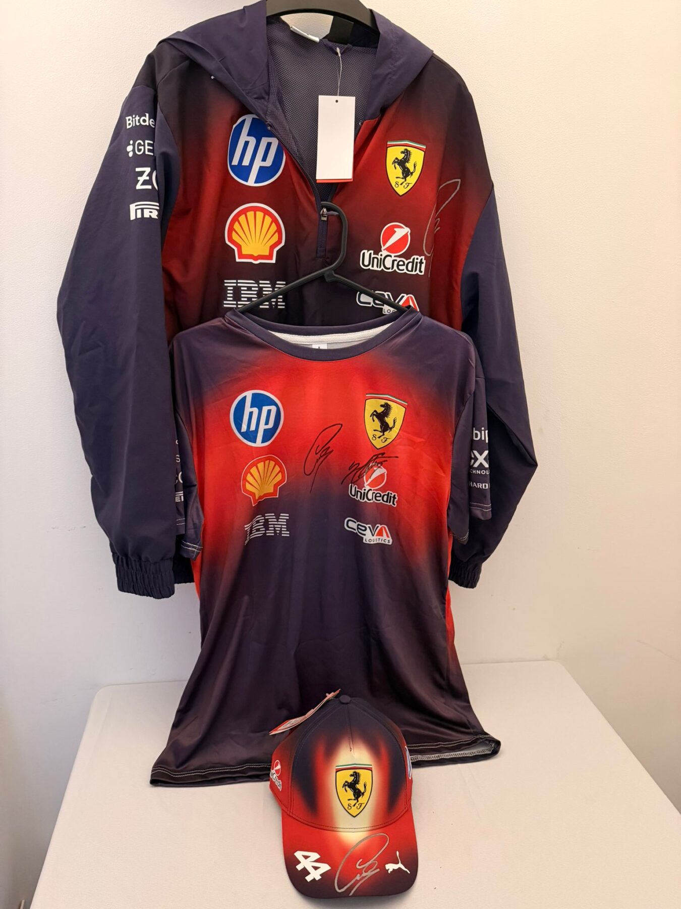 Chinese Grand Prix-2026-Jacket,T shirt and cap -Signed by Lewis Hamilton & Charles Leclerc - Image 3