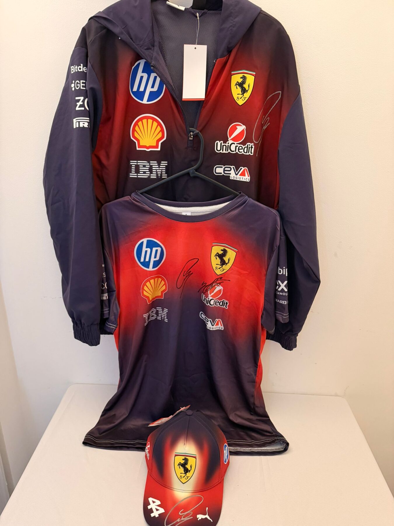 Chinese Grand Prix-2026-Jacket,T shirt and cap -Signed by Lewis Hamilton & Charles Leclerc - Image 4