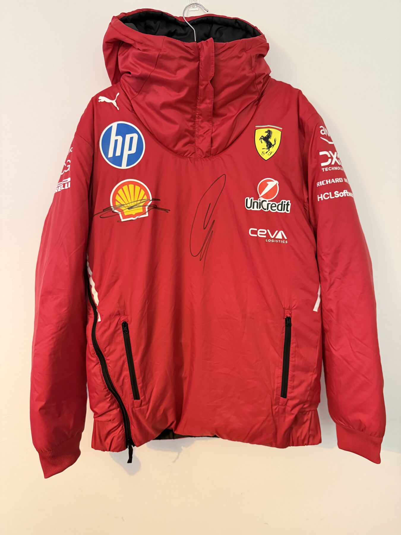 Ferrari Jacket-2025-Signed by Lewis Hamilton & Charles Leclerc