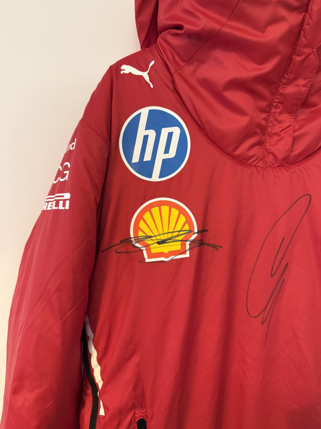 Ferrari Jacket-2025-Signed by Lewis Hamilton & Charles Leclerc - Image 3