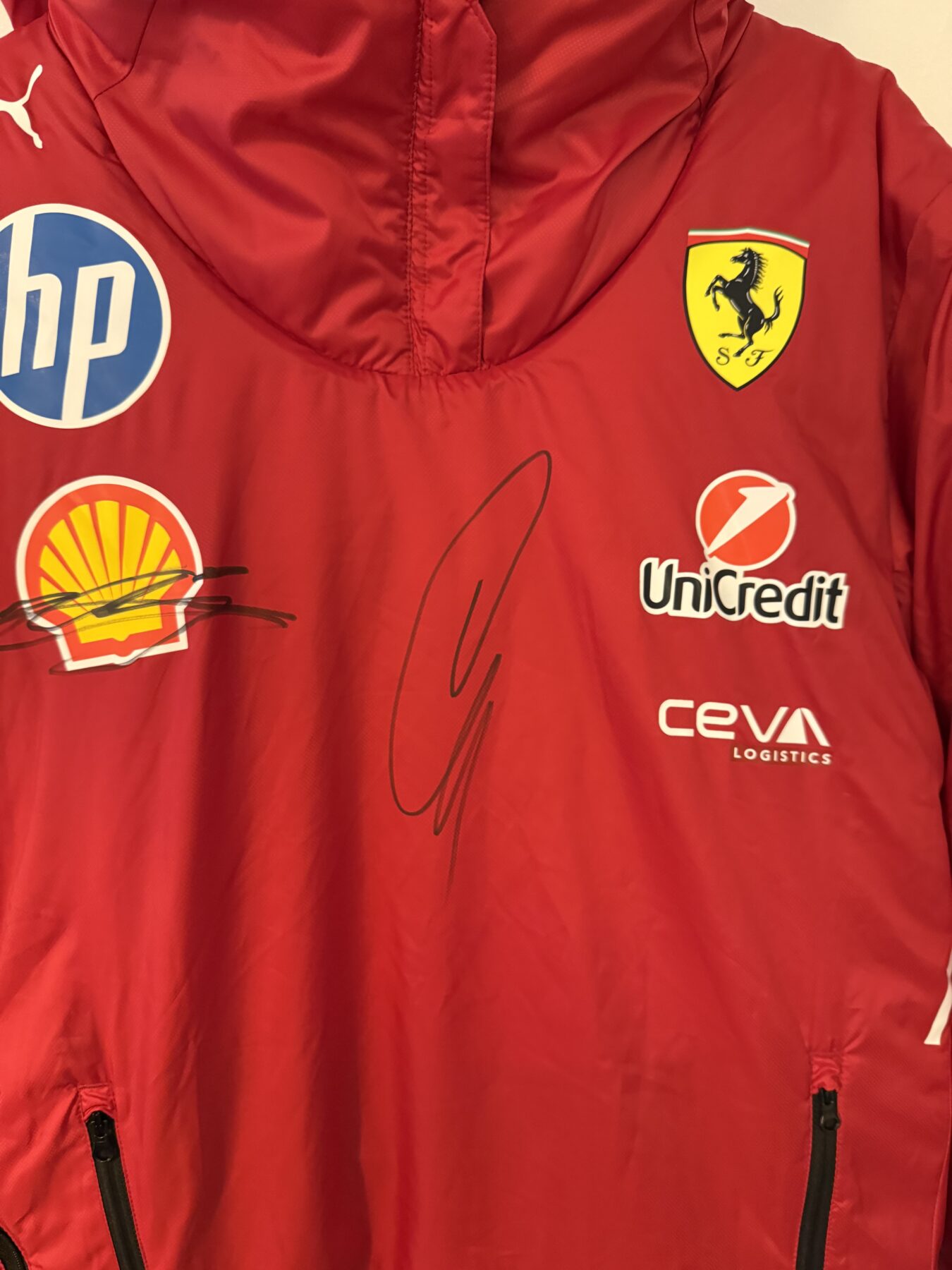 Ferrari Jacket-2025-Signed by Lewis Hamilton & Charles Leclerc - Image 4