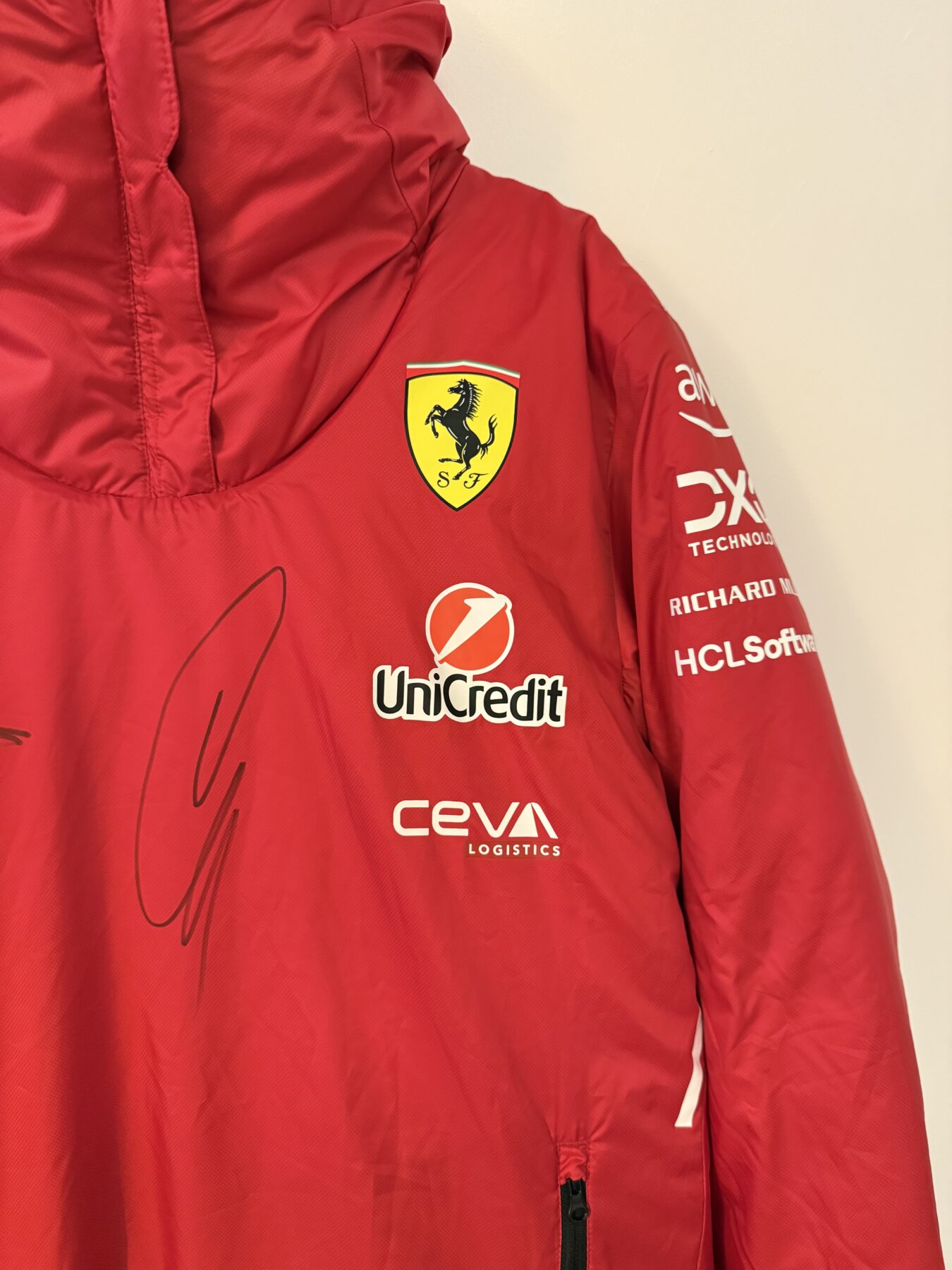Ferrari Jacket-2025-Signed by Lewis Hamilton & Charles Leclerc - Image 5