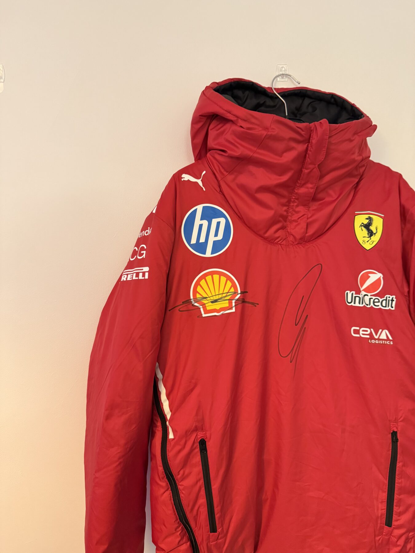 Ferrari Jacket-2025-Signed by Lewis Hamilton & Charles Leclerc - Image 6