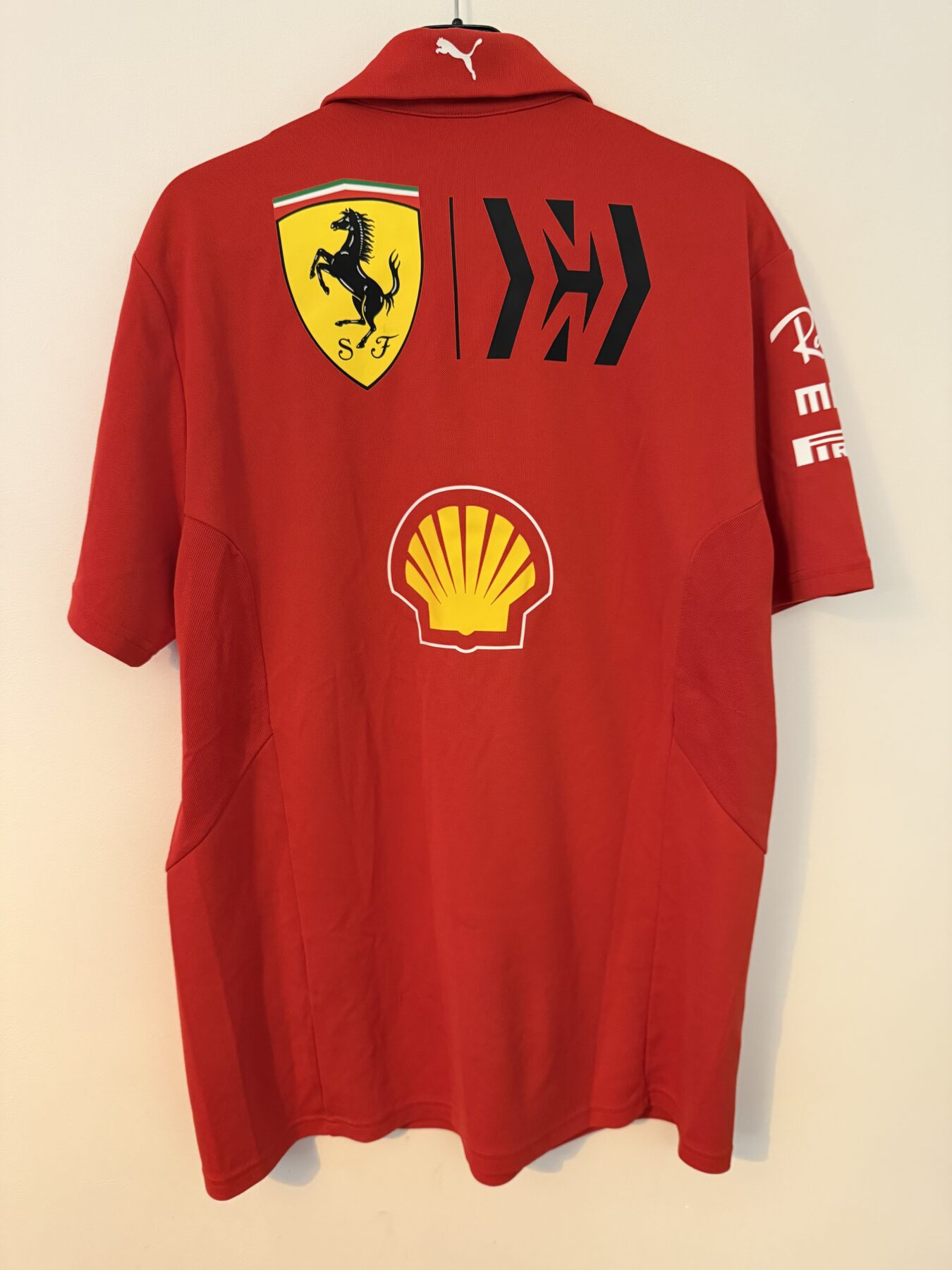 Ferrari Polo shirt-Signed-Lewis Hamilton and Charles Leclerc - Image 4