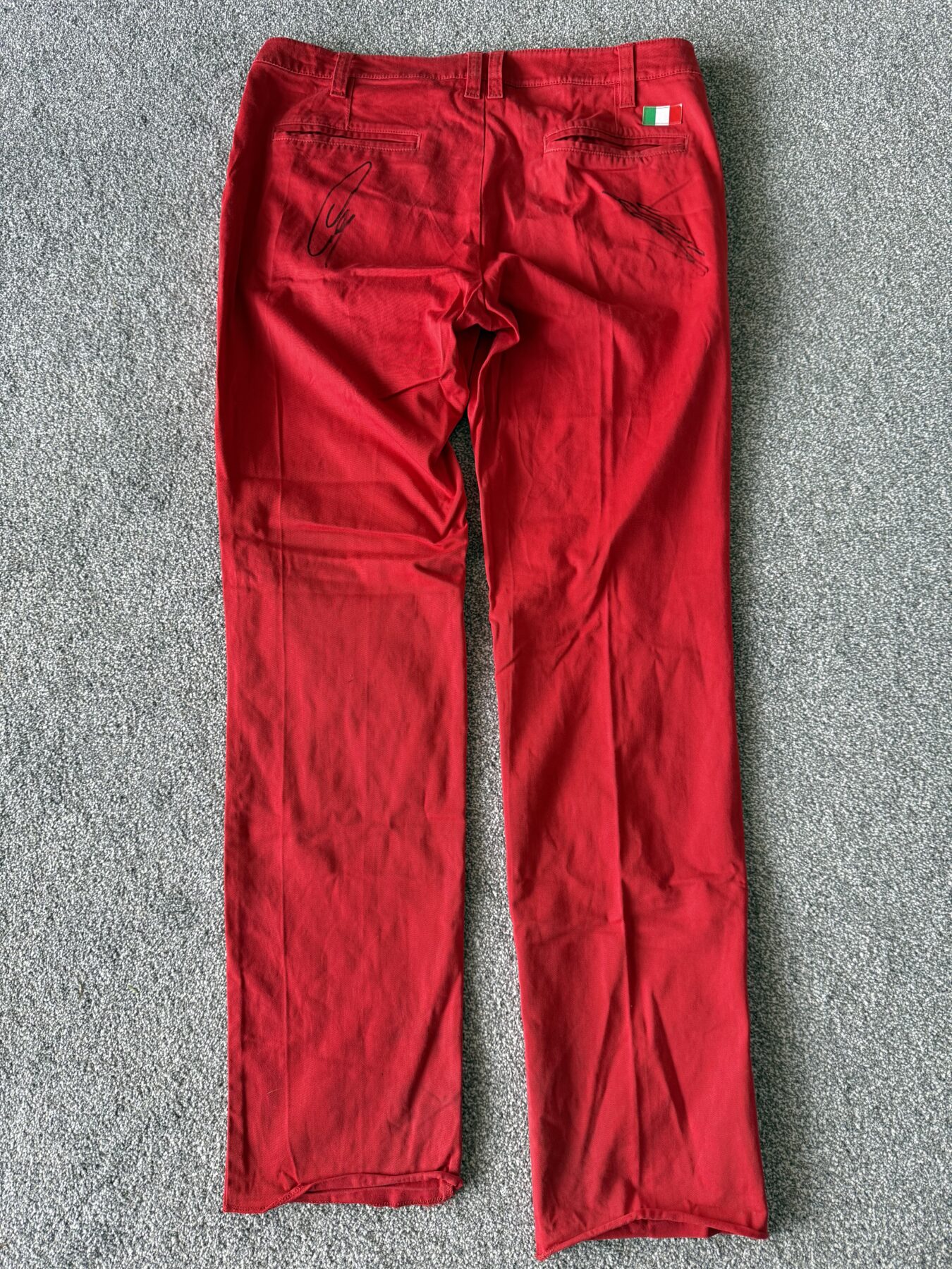 Official Ferrari Logistics crew T shirt and trousers-Signed Charles Leclerc and Lewis Hamilton - Image 7