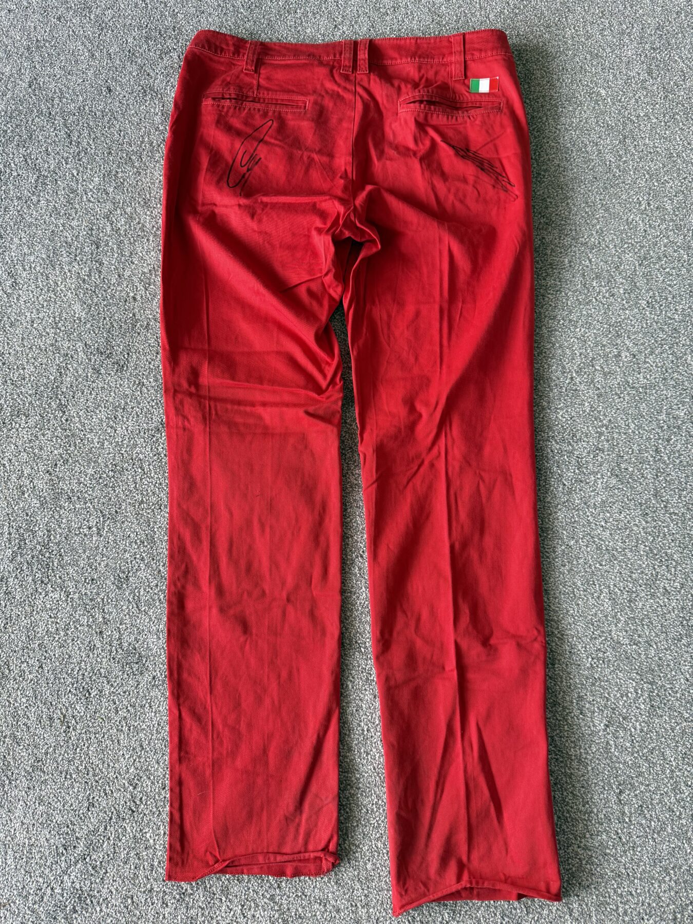 Official Ferrari Logistics crew T shirt and trousers-Signed Charles Leclerc and Lewis Hamilton - Image 2