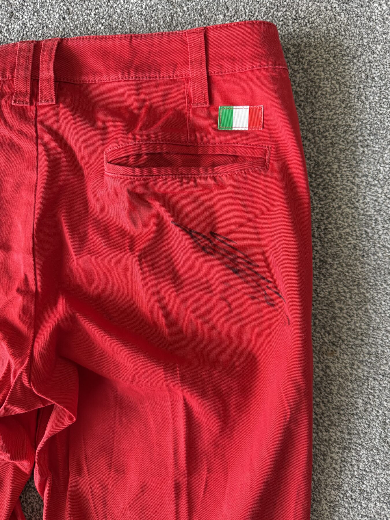 Official Ferrari Logistics crew T shirt and trousers-Signed Charles Leclerc and Lewis Hamilton - Image 4