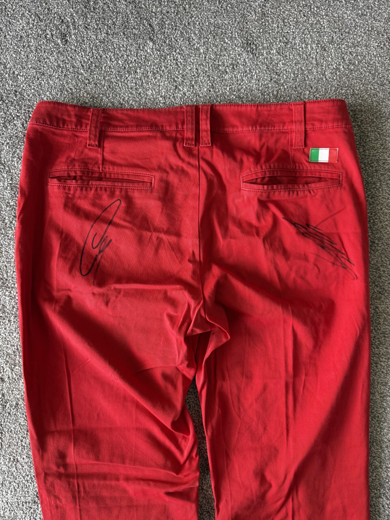 Official Ferrari Logistics crew T shirt and trousers-Signed Charles Leclerc and Lewis Hamilton - Image 5