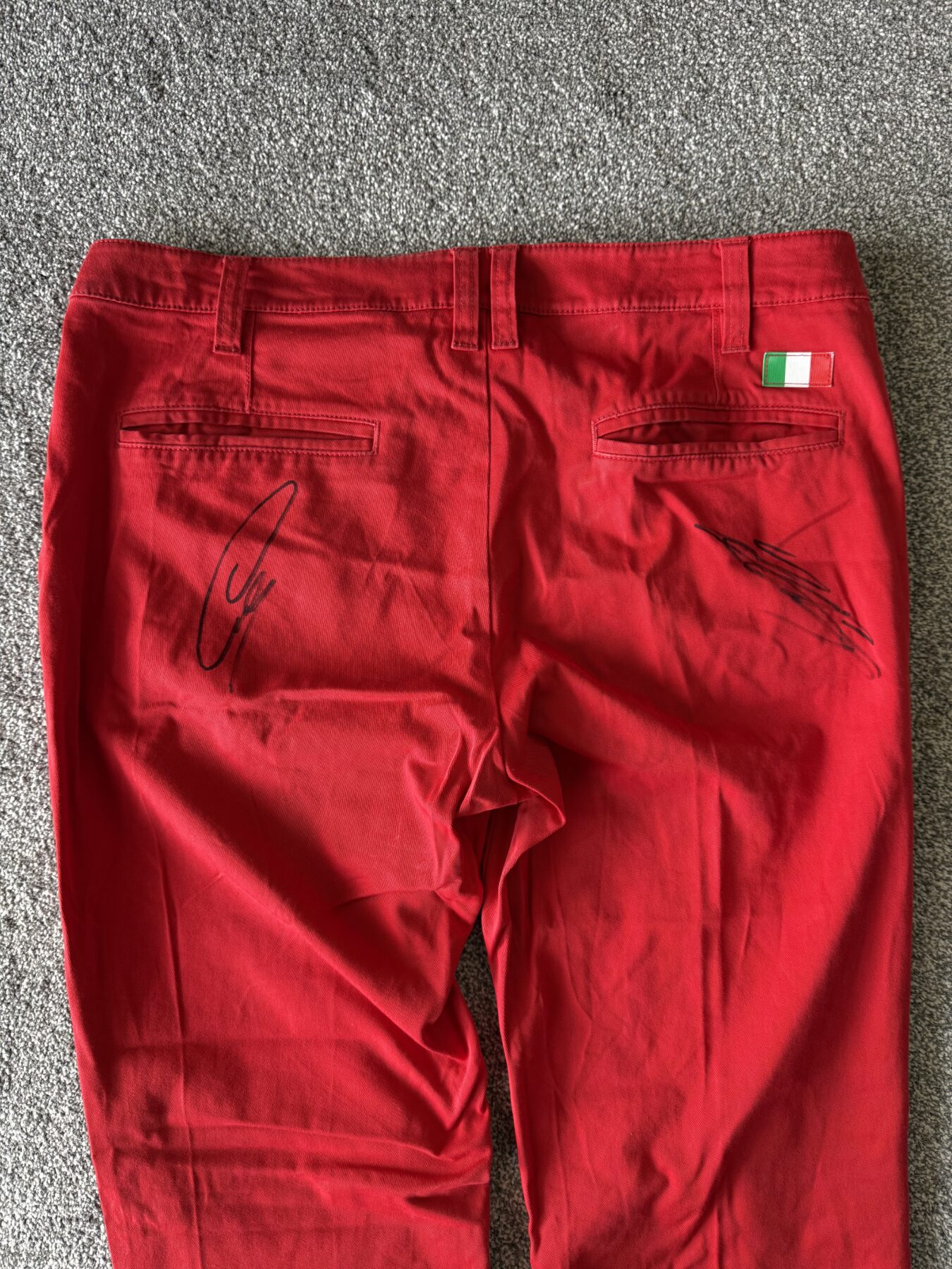 Official Ferrari Logistics crew T shirt and trousers-Signed Charles Leclerc and Lewis Hamilton - Image 6