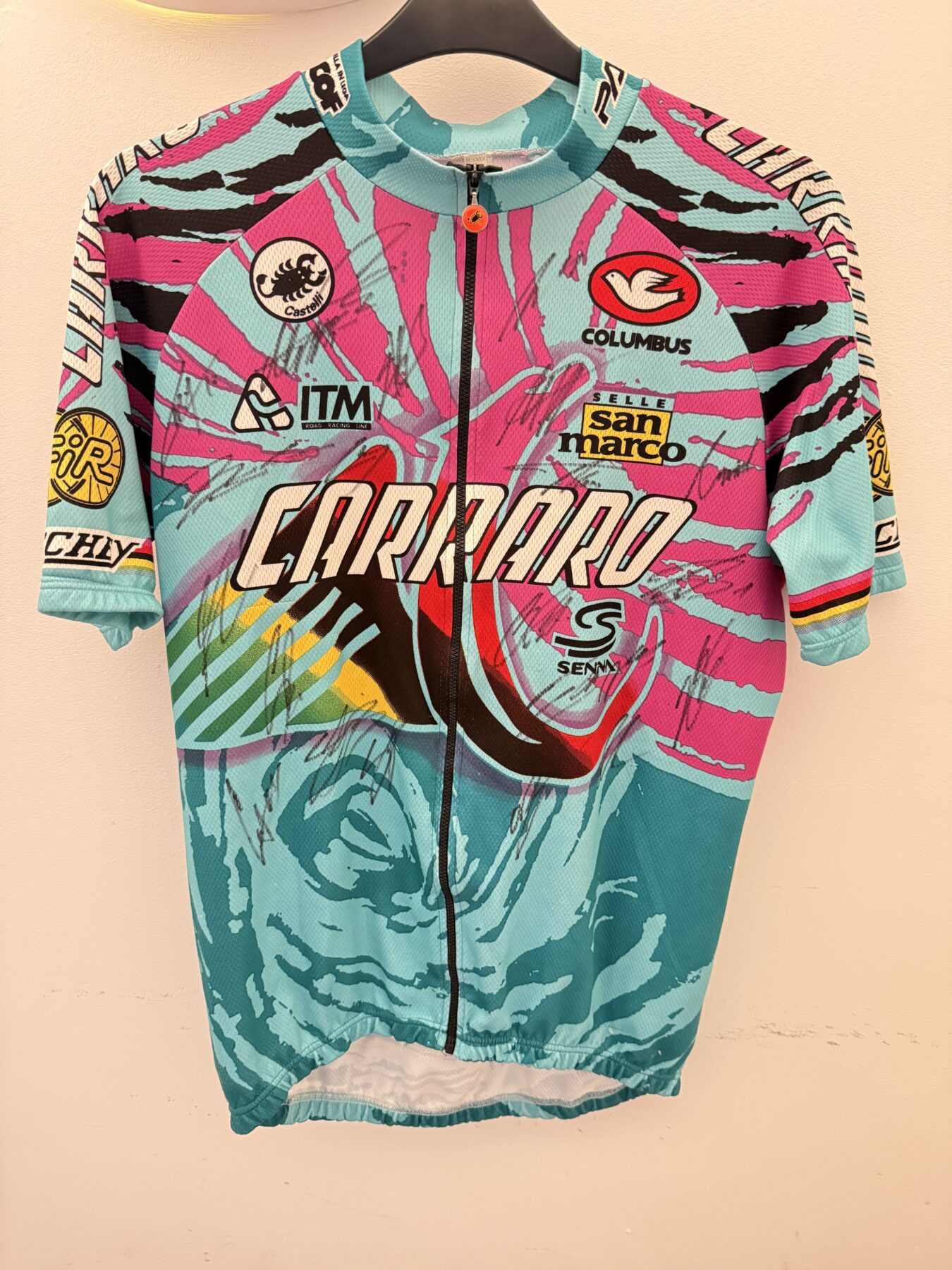 Ayrton Senna “Carraro” cycling shirt-multi Signed - Image 3