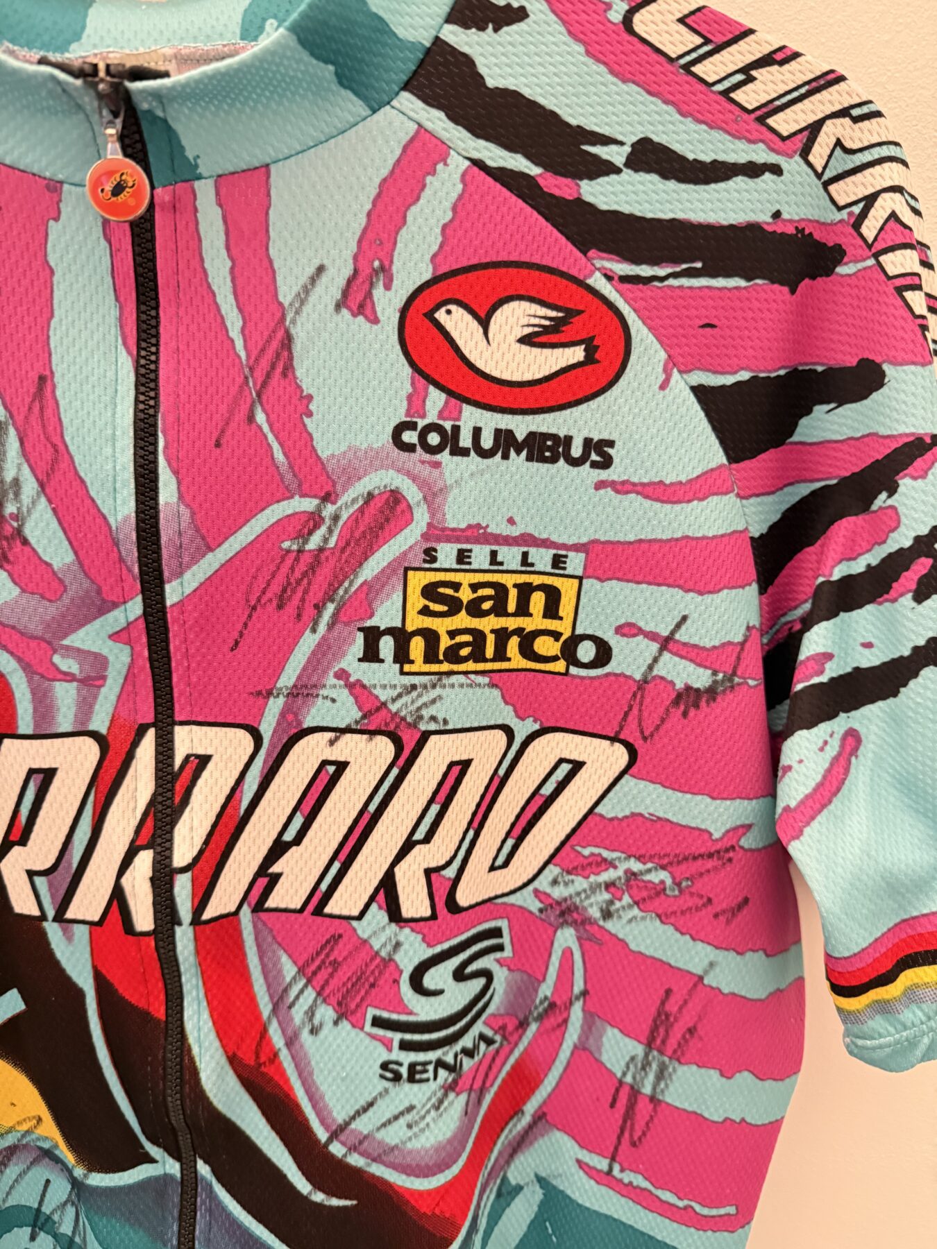 Ayrton Senna “Carraro” cycling shirt-multi Signed - Image 6