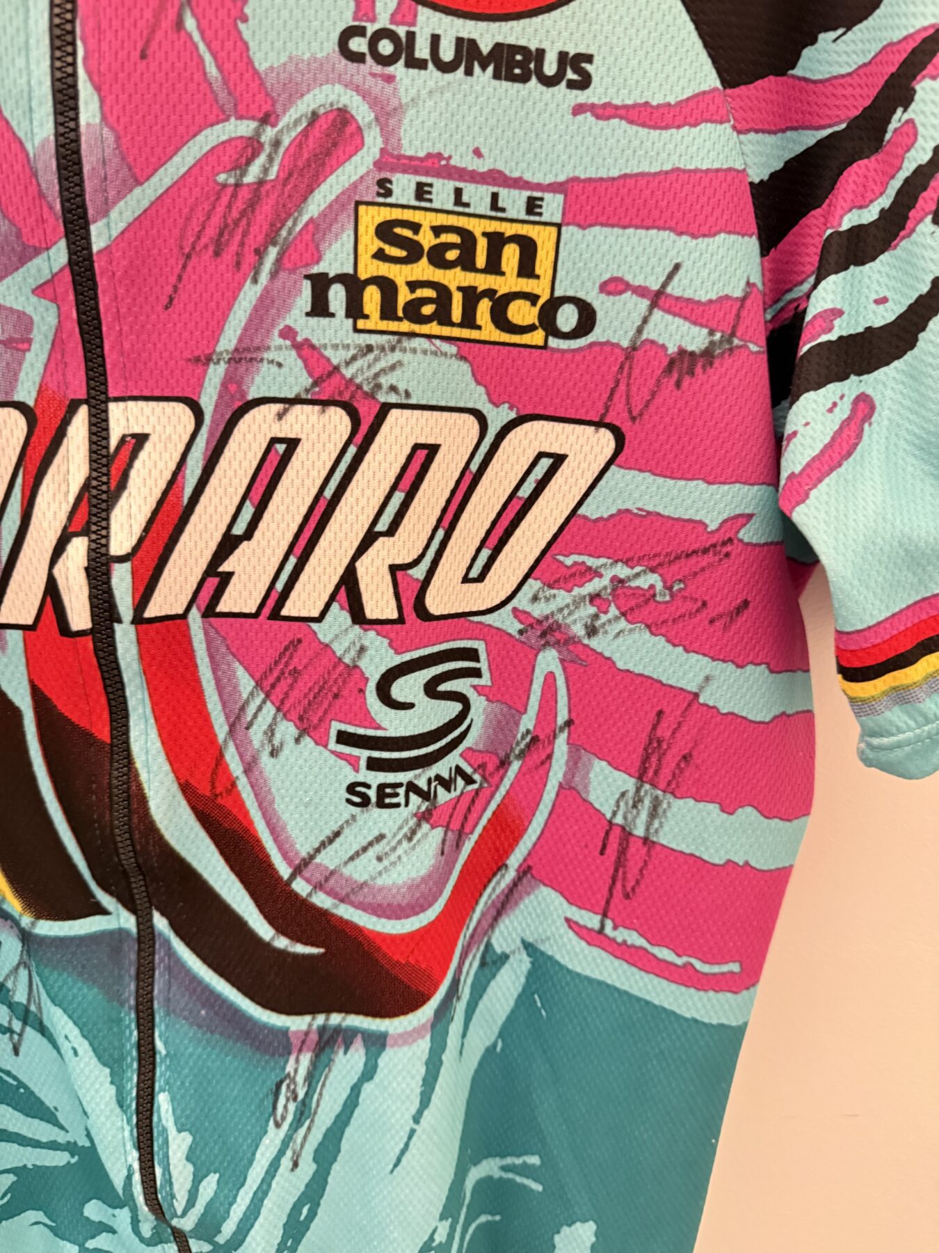 Ayrton Senna “Carraro” cycling shirt-multi Signed - Image 7