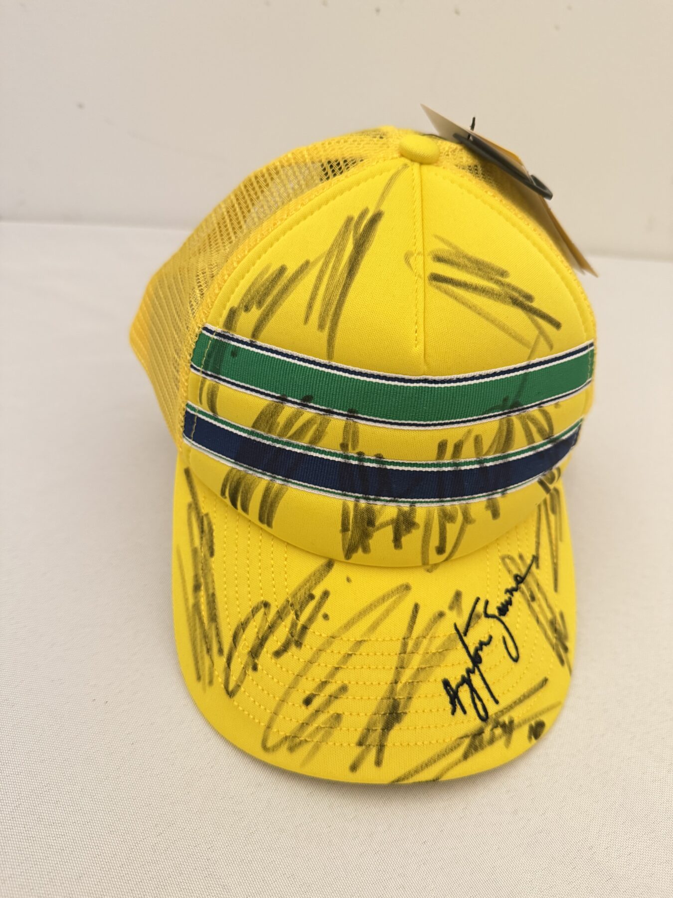 Ayrton Senna Brazil cap -Multi Signed - Image 3