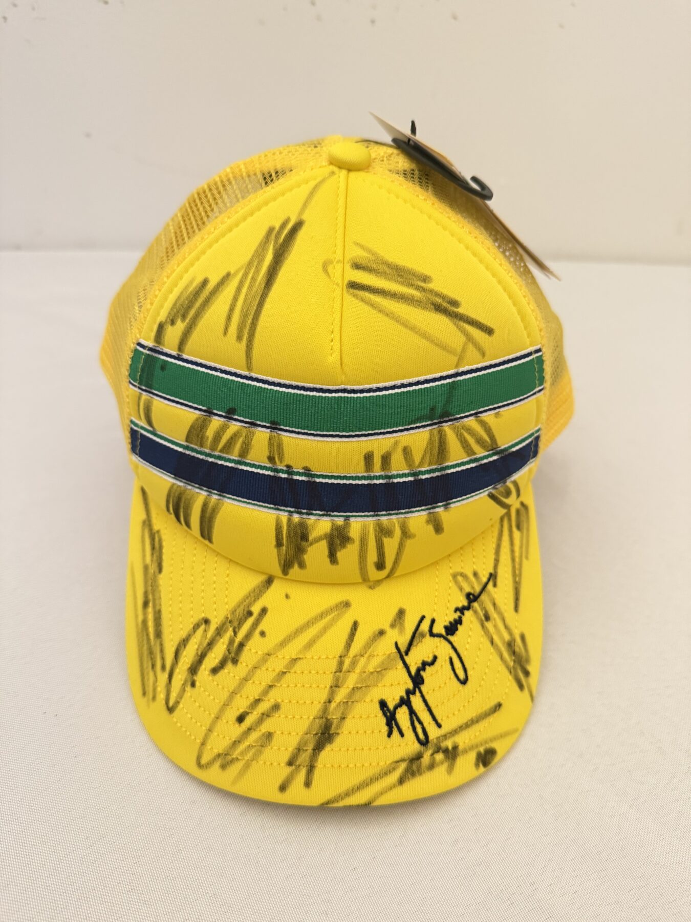 Ayrton Senna Brazil cap -Multi Signed - Image 4