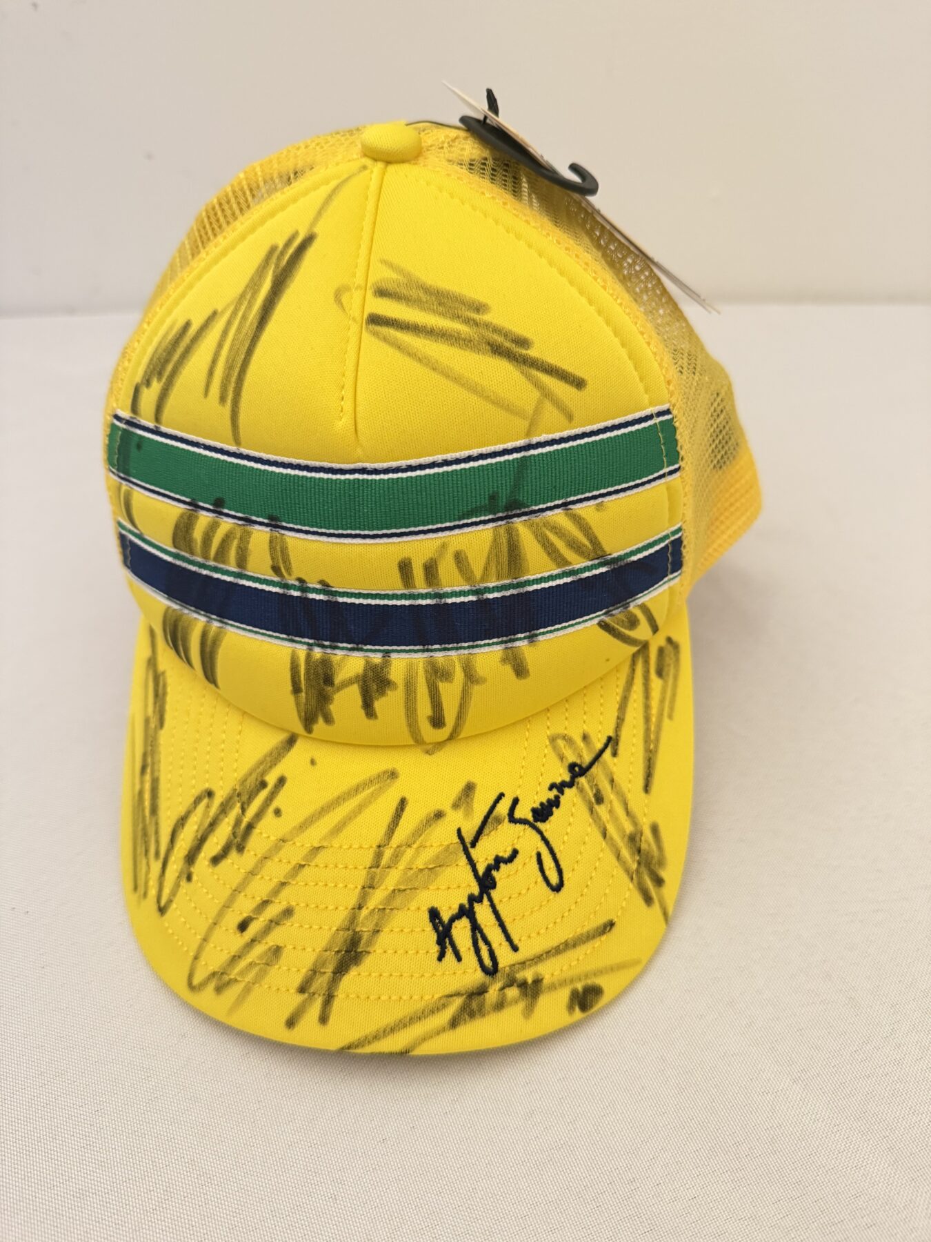 Ayrton Senna Brazil cap -Multi Signed - Image 5