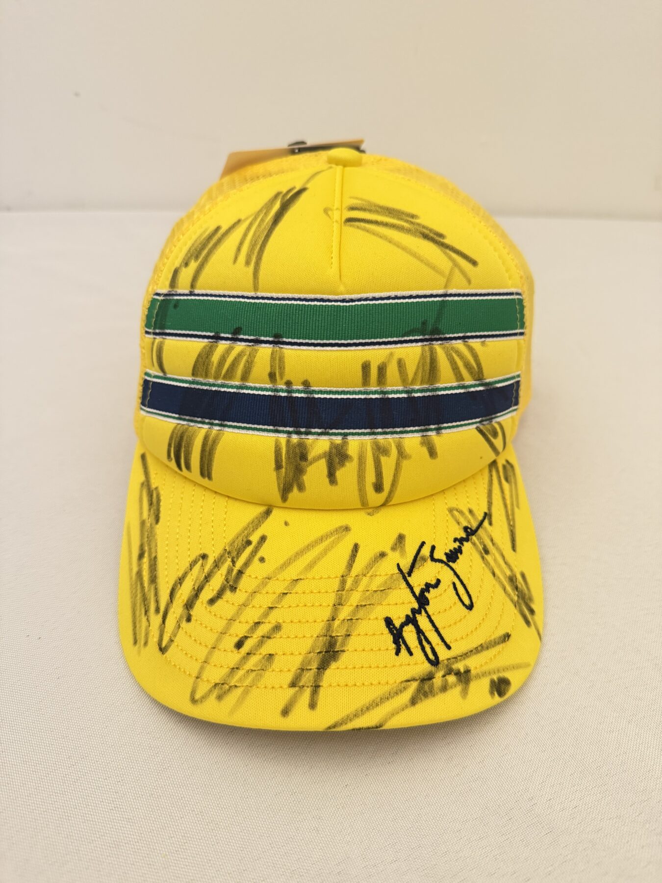 Ayrton Senna Brazil cap -Multi Signed - Image 6